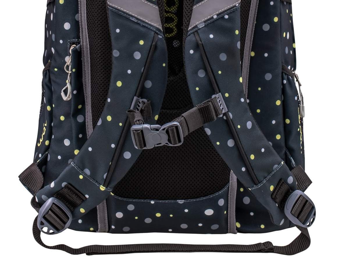 Wave and Schulrucksack Schultasche, ab Schule, Teenager 5. Infinity, Klasse, Black Yellow weiterführende Dots