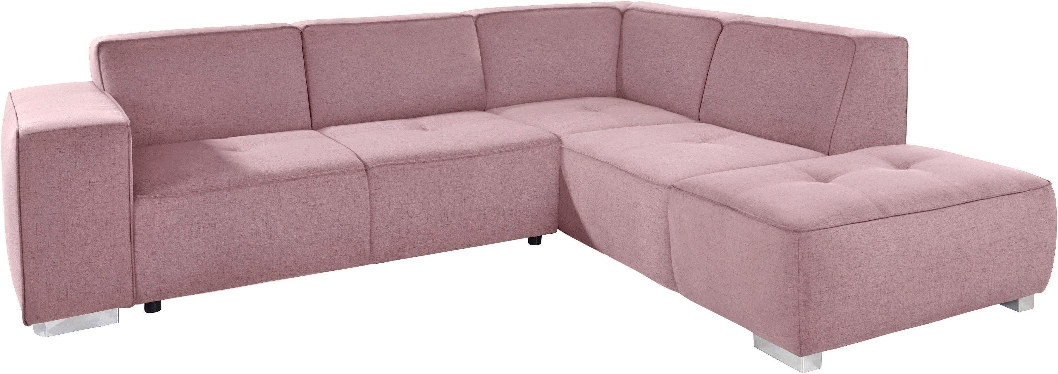 INOSIGN Ecksofa Sapporo L-Form, wahlweise Bettfunktion günstig online kaufen