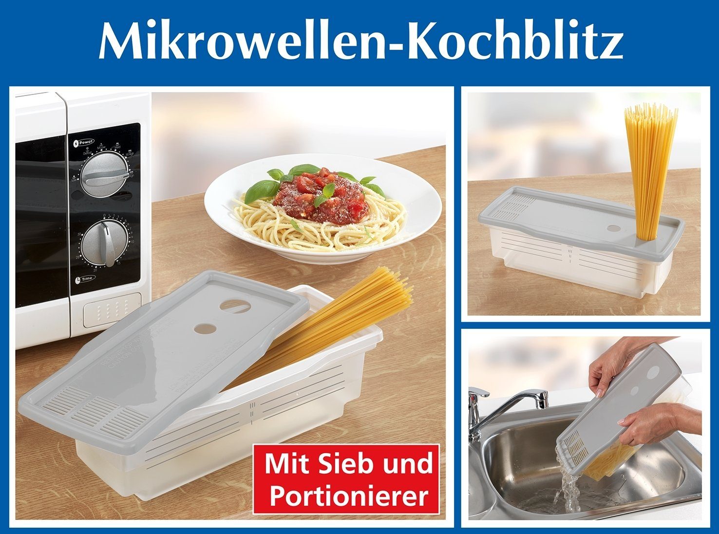 WENKO Maximex Mikrowellenbehälter Mikrowellen Kochblitz Maße BxHxT: 29 x 9,5 x 13,5 cm., Kunststoff, (1-tlg)