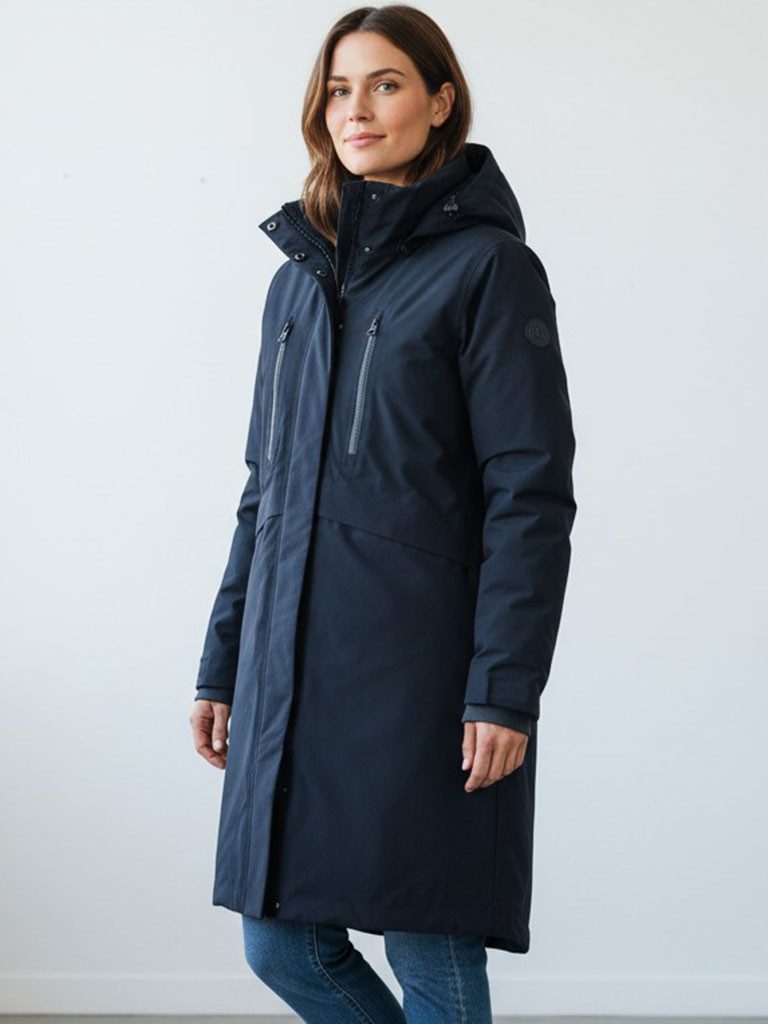 Blue Wave Funktionsmantel Damen Funktionsjacke Marie mit abnehmbarer Kapuze - Mantel Wasserdicht