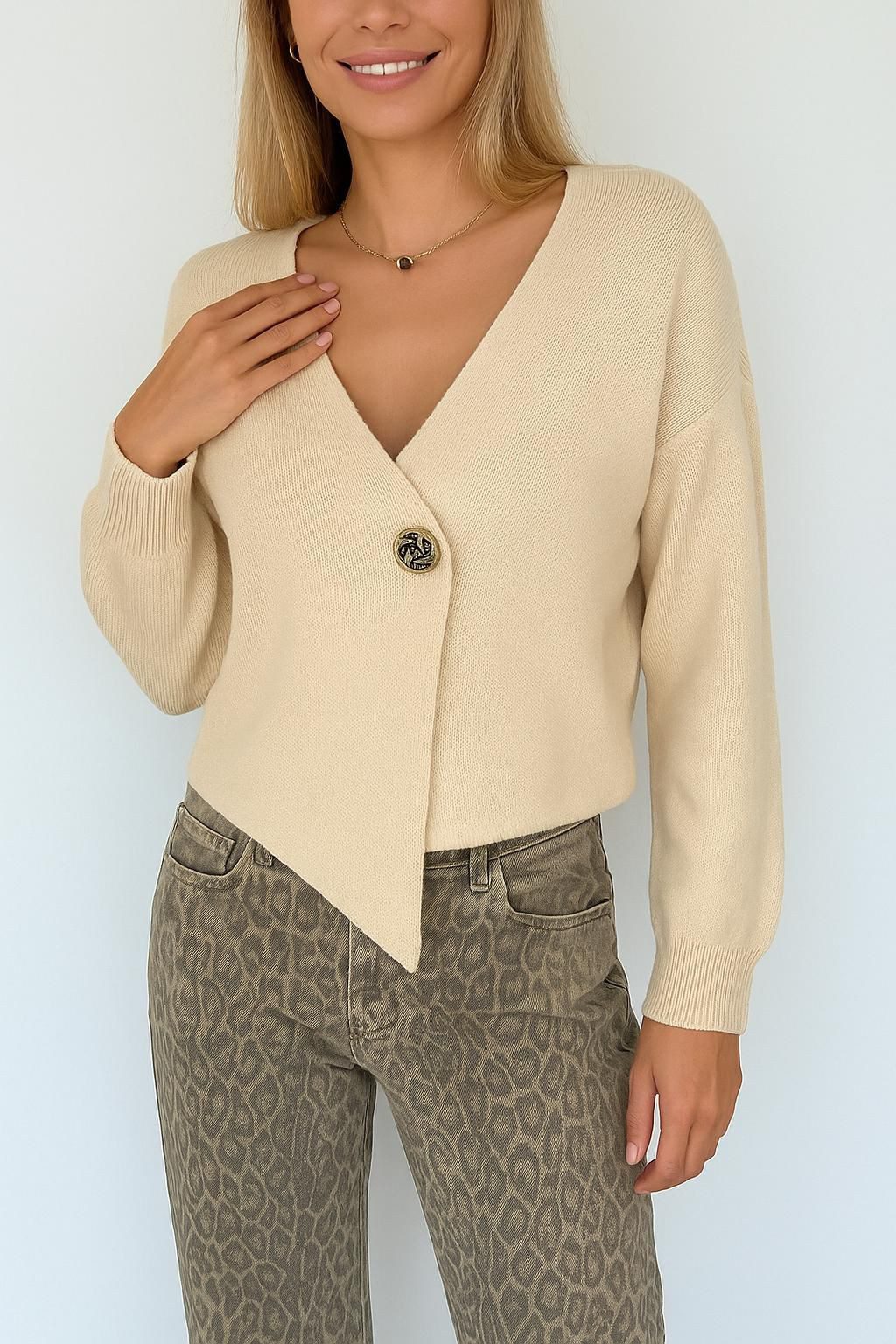 Worldclassca Cardigan WORLDCLASSCA Cardigan Strickjacke V-Ausschnitt Pulllo günstig online kaufen