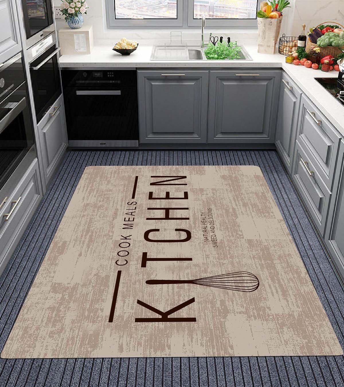 Jungengel mm, Meals Kitchen Cook Höhe: & Praktisch, Fußbodenheizungsgeeignet Textilien, Universell einsetzbar, 6 Küchenläufer Teppich Waschbar Beige