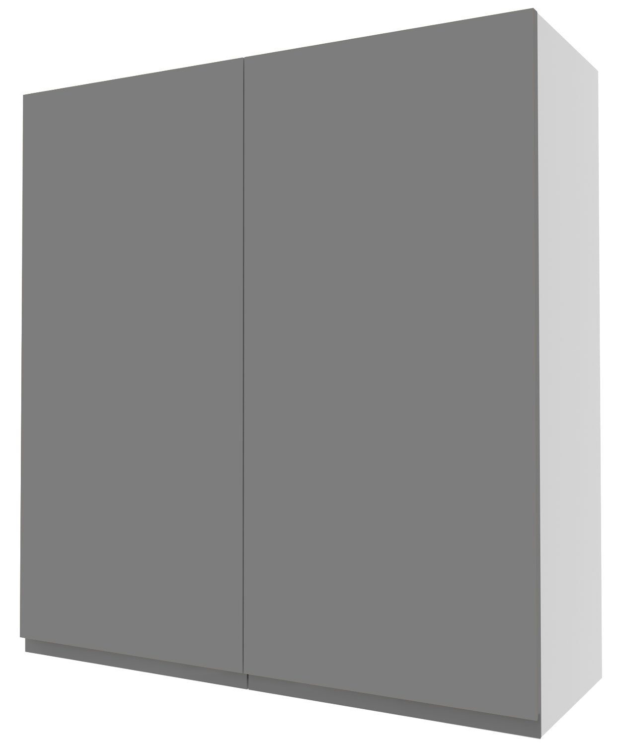 Feldmann-Wohnen Klapphängeschrank Avellino 90cm Front- und Korpusfarbe wählbar grifflos, 2-türig stone grey Acryl matt