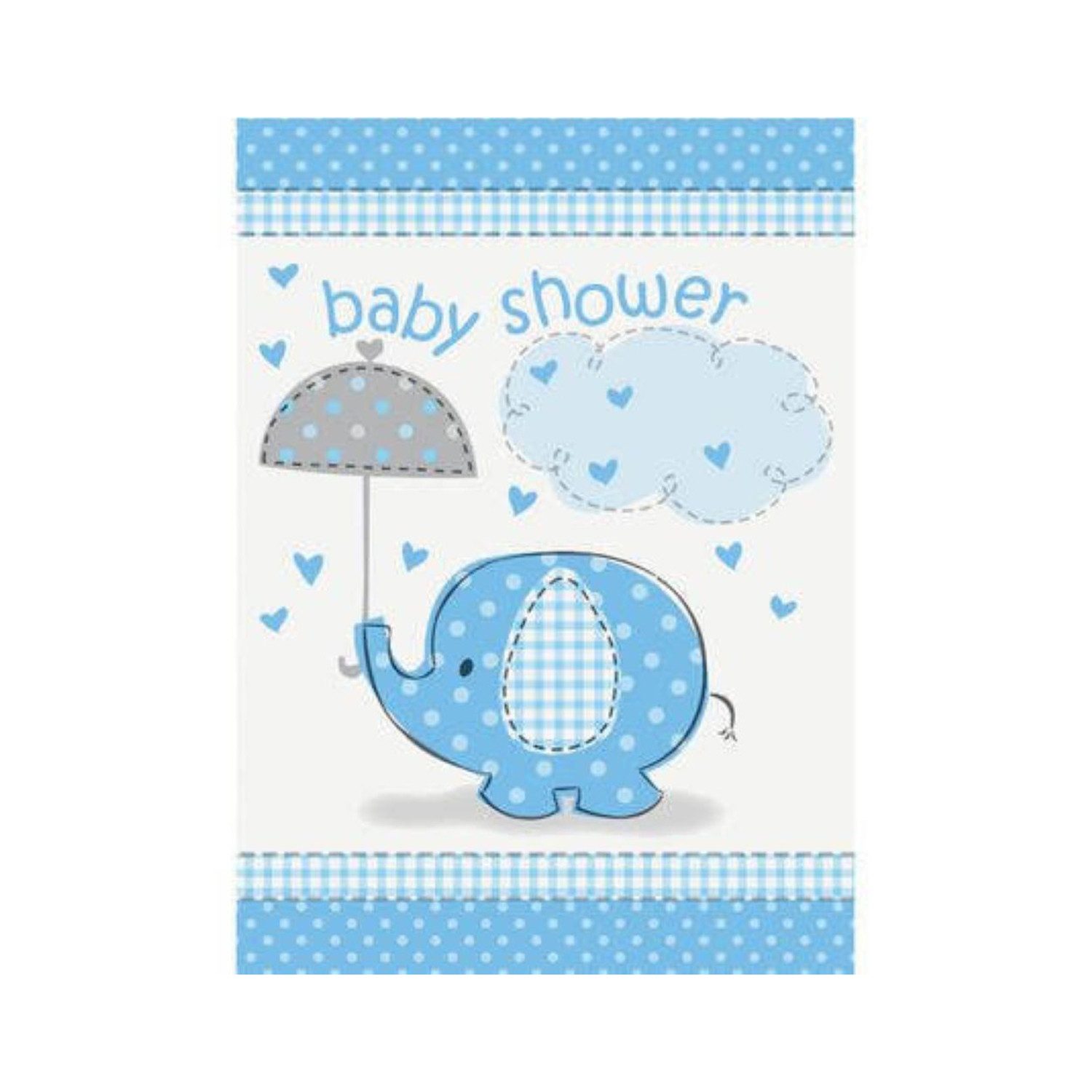 Unique Industries Inc. Hängedekoration Einladung Elephant Blau 8Stück