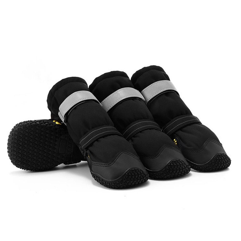 Ledander Pfotenschutz Rutschfeste Hundeschuhe mit reflektierenden Riemen, wasserdicht, (4-tlg), mit Verstellbarem Klettverschluss,Hundeschuhe Warme,Hundesocken