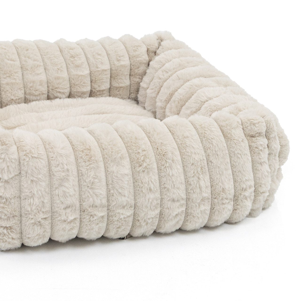 Wallace & Jones Tierbett Katzenbett Mary, edle Cordstoff-Optik, gepolsterte Seitenwände, sand, ca. 71 x 58 x 18 cm