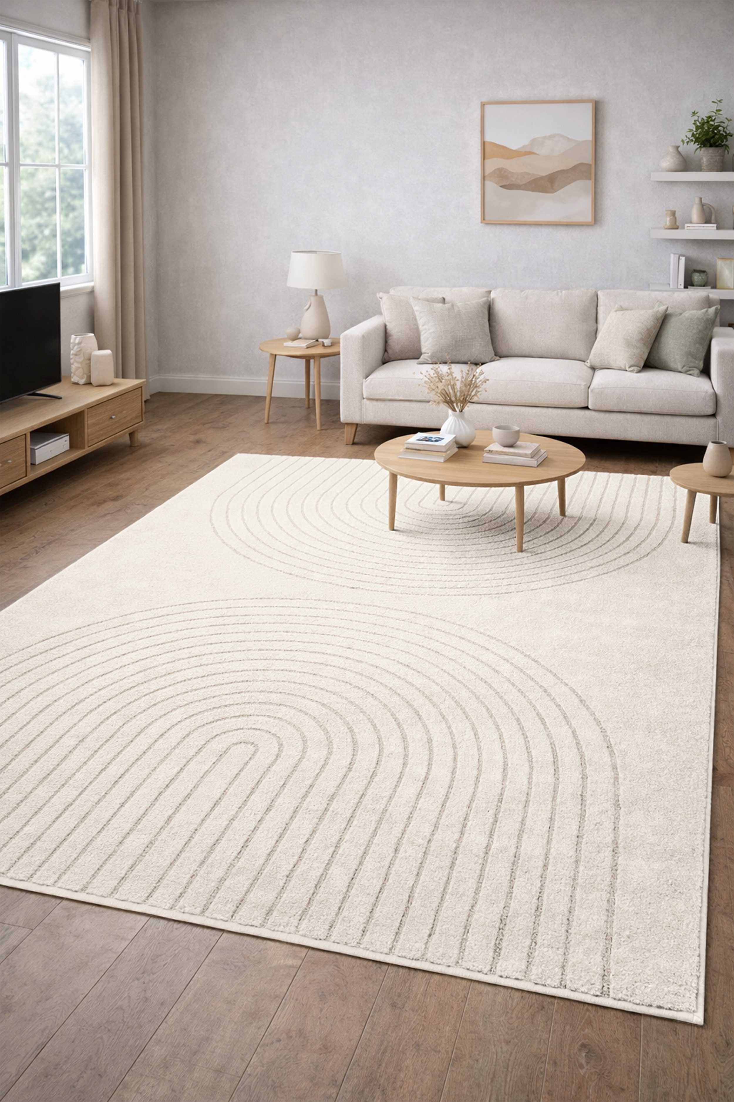 merinos Teppich Eclipse, rechteckig, Höhe: 14 mm, moderner Wohnzimmer Teppich, geometrisches Design