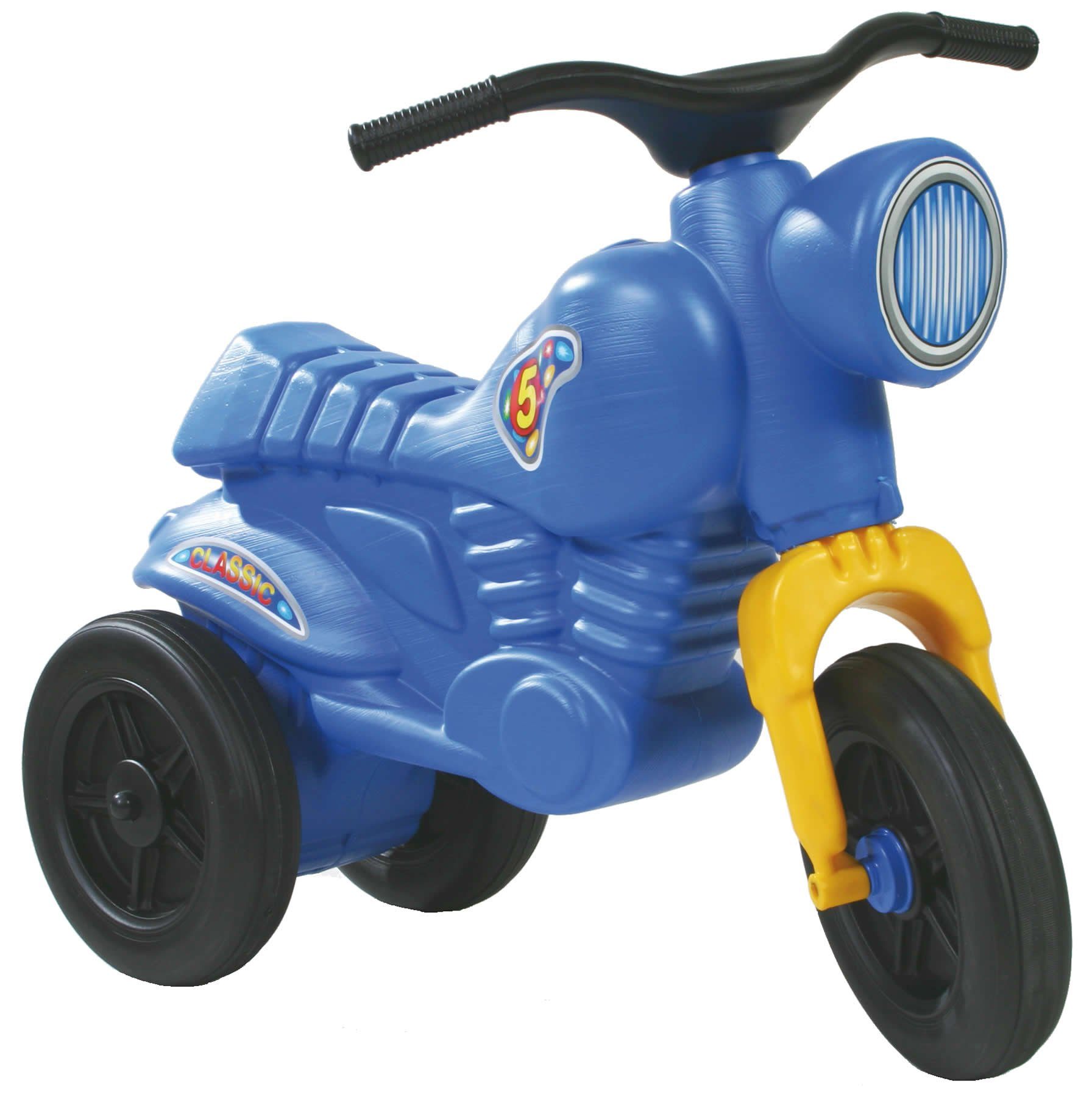 Rutschmotorrad Dreirad Trike Classic 5 Maxi Lauflernrad blau