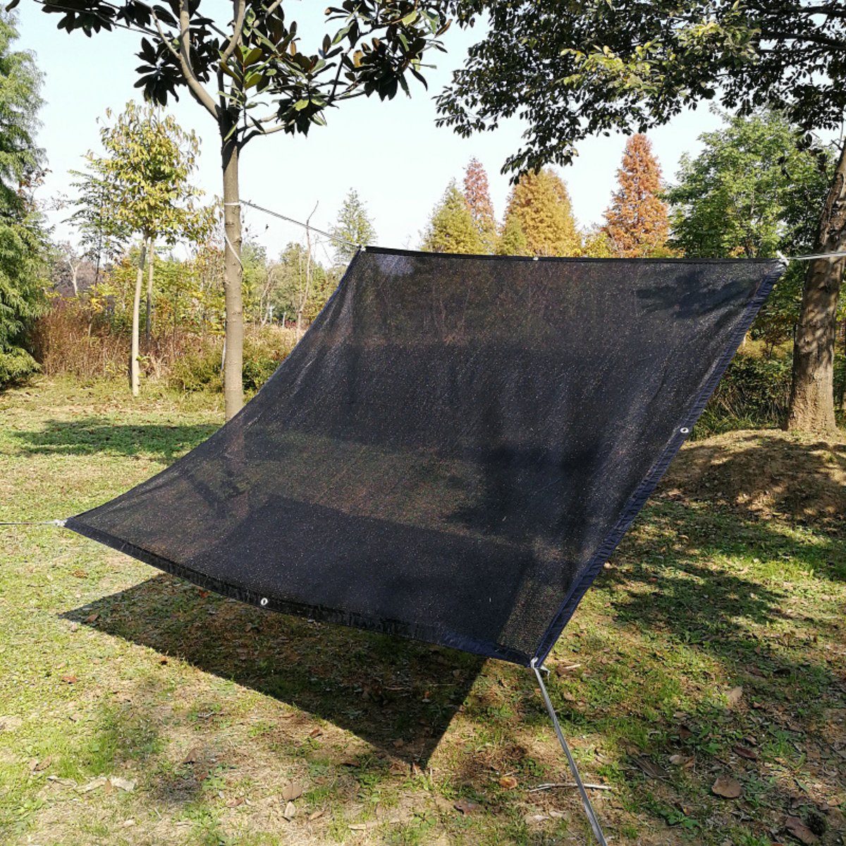 Insma Sonnensegel, 95% Anti-UV 300x500cm Schwarz Sonnensegel Quadratisch  Sonnenschutz Netz für Außenbereich Garten Terrasse