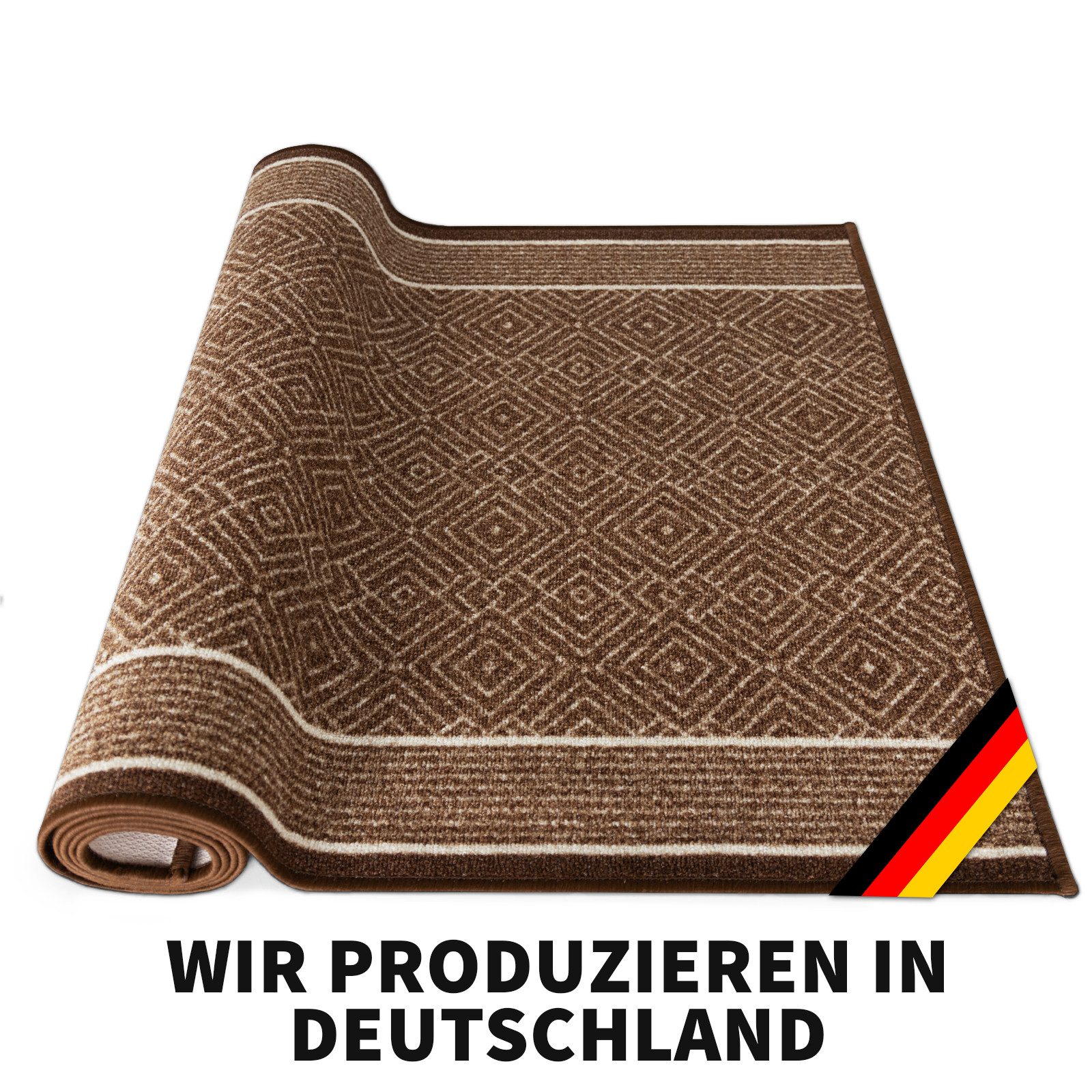 Karat Teppich Läufer Olymp, Modernes Rauten-Design, günstig online kaufen