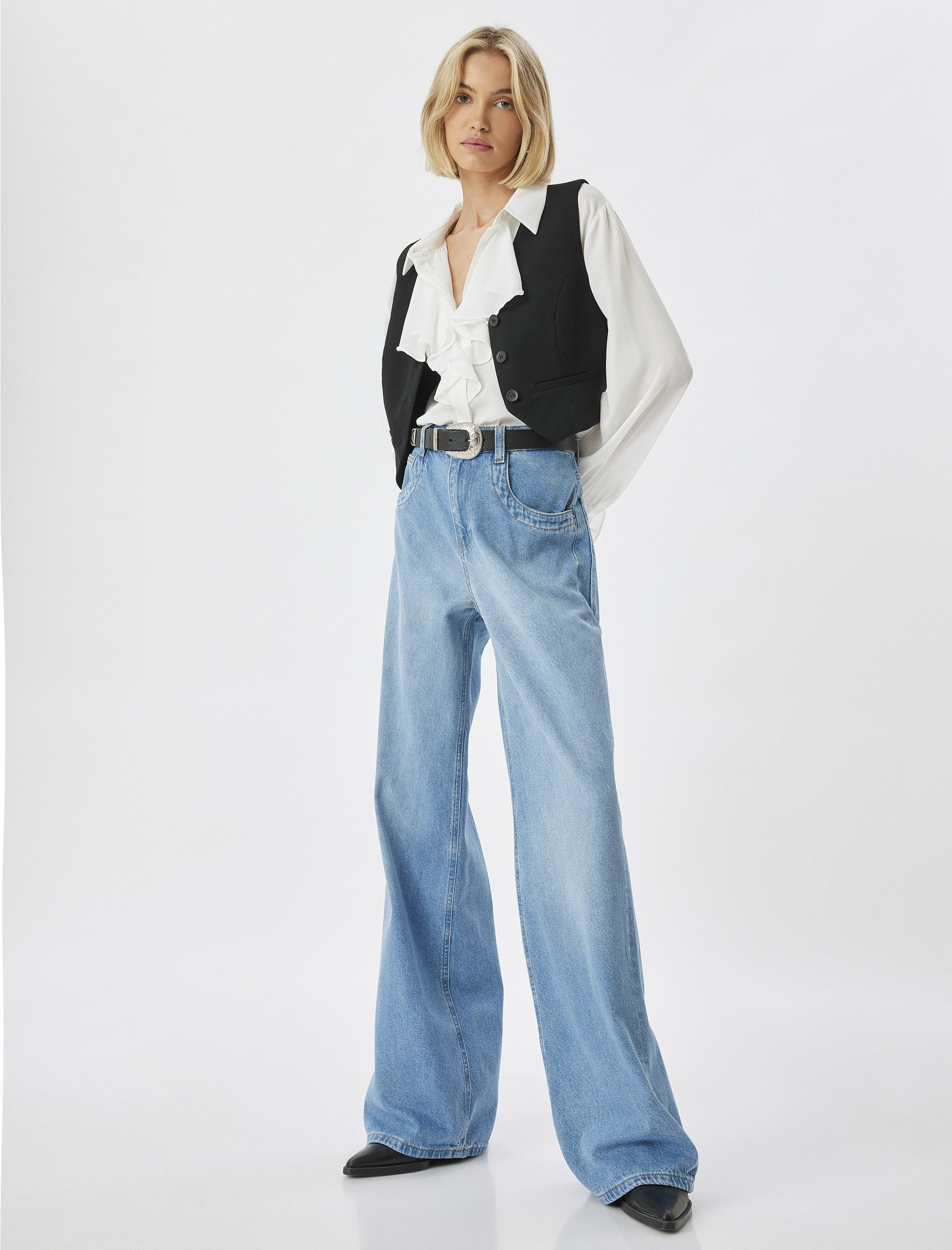 Koton Loose-fit-Jeans Koton Lose Baumwoll-Jeans
