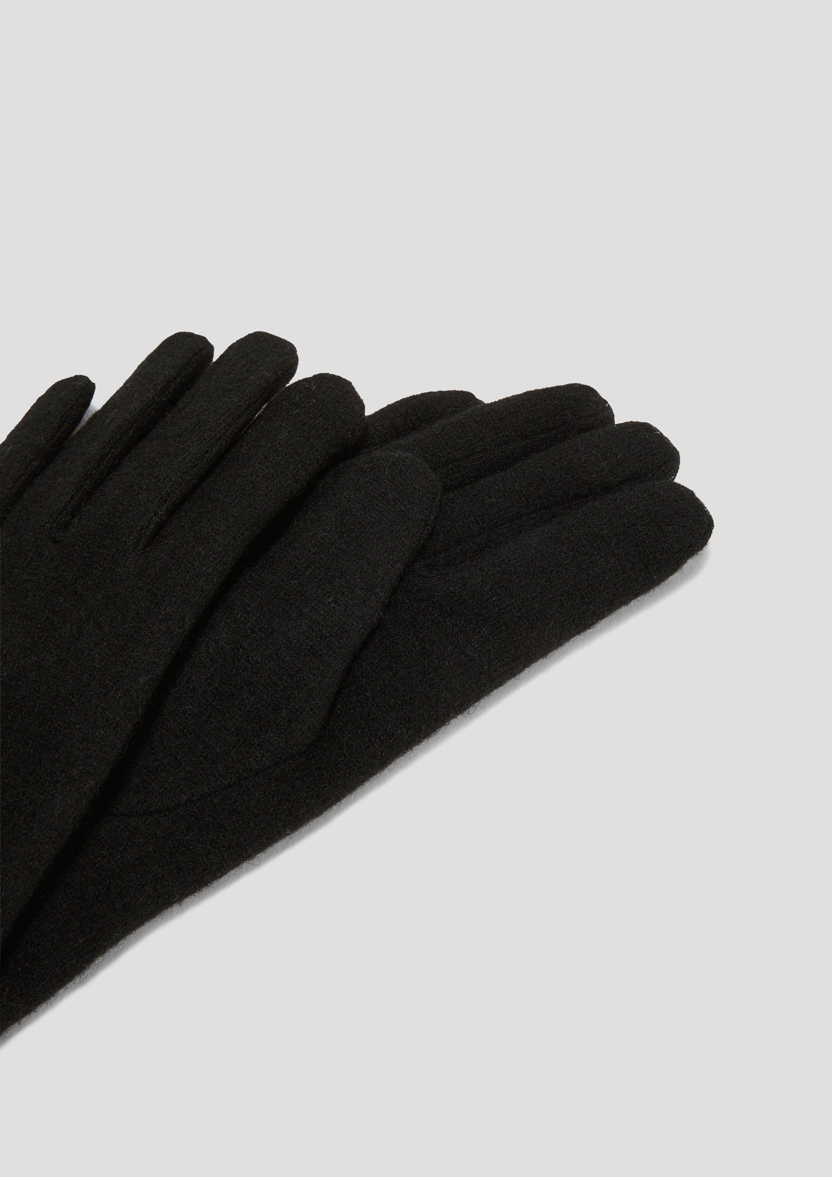 s.Oliver Strickhandschuhe Handschuhe Wollmix aus
