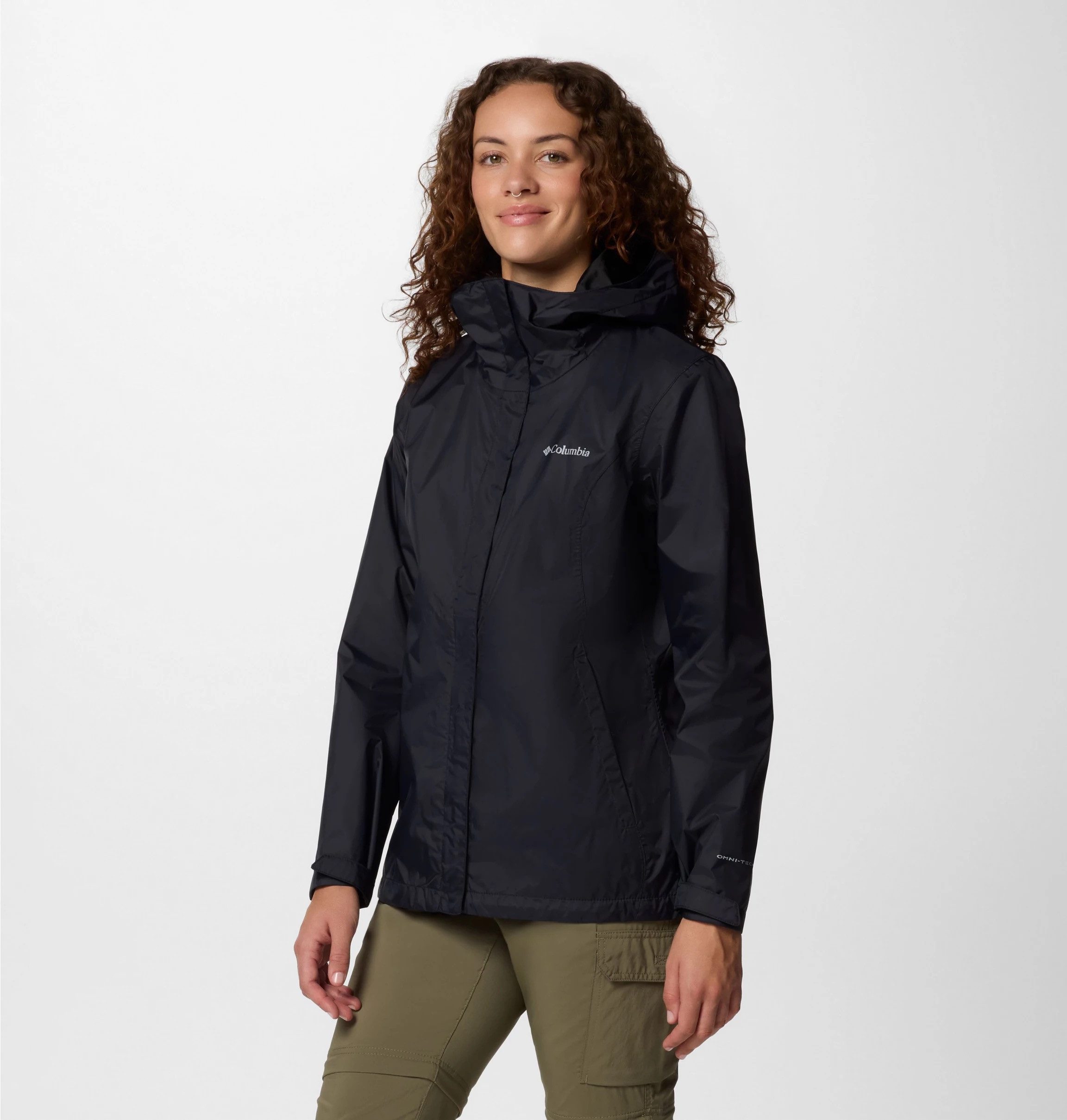 Columbia Regenjacke Arcadia II Jacket wasserdicht, winddicht, mit Reißverschluss, aus Nylon und Polyester – Bild 4 von 5