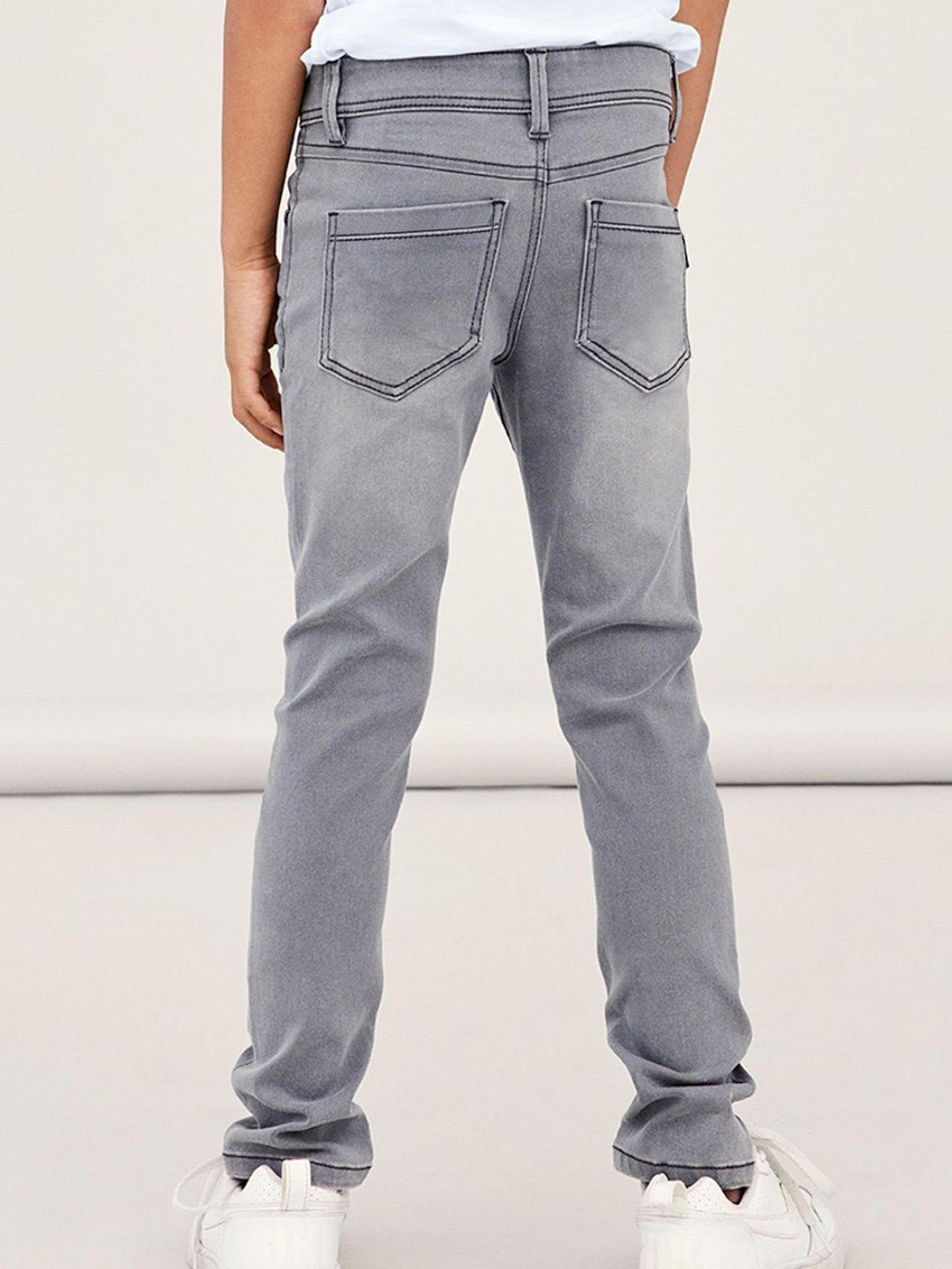 Slim in It Jeans Hellgrau Name Denim NKMSILAS Regular-fit-Jeans 5492 Fit