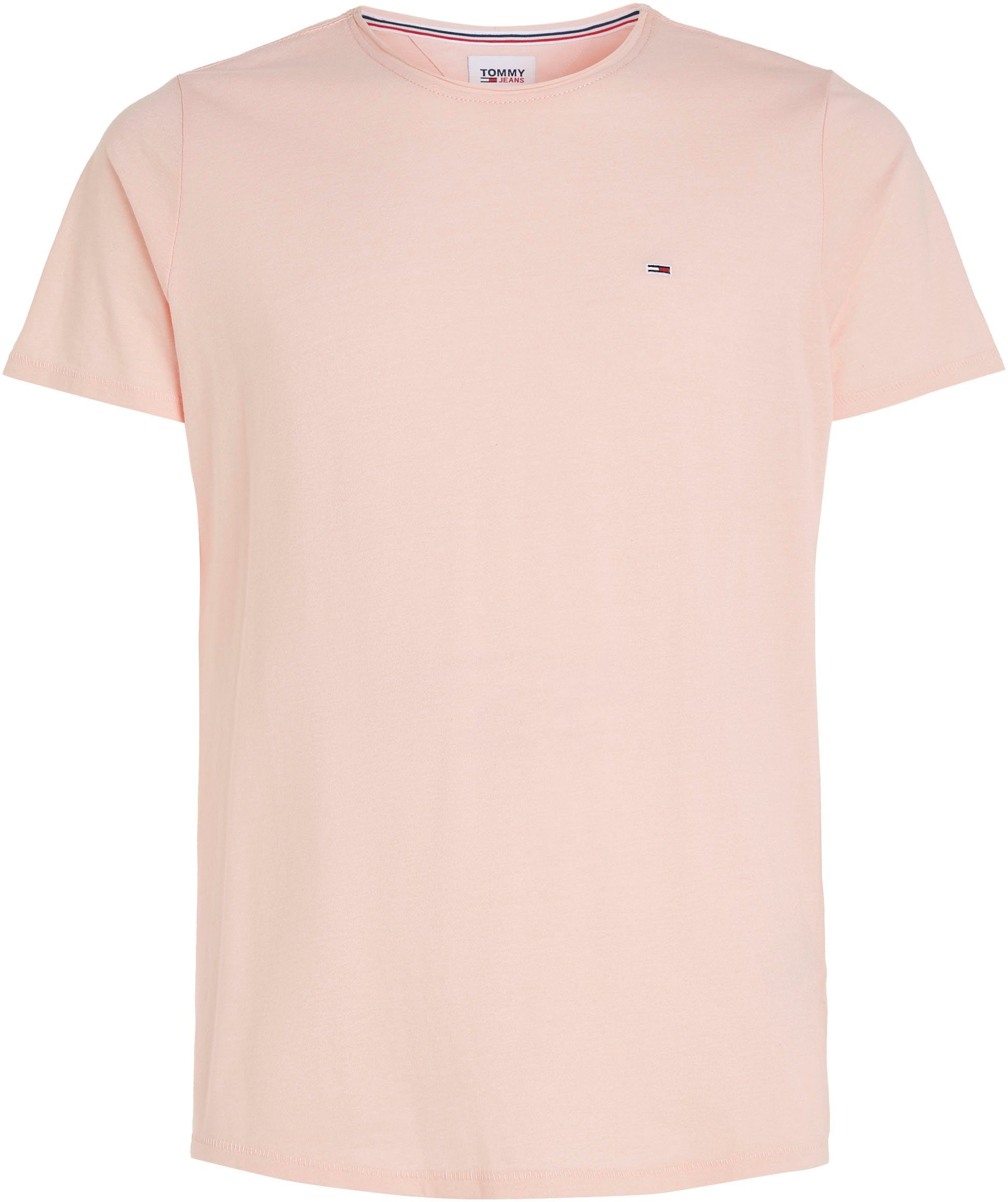 Jeans T-Shirt C SLIM TJM NECK Pink JASPE Tommy Crystal