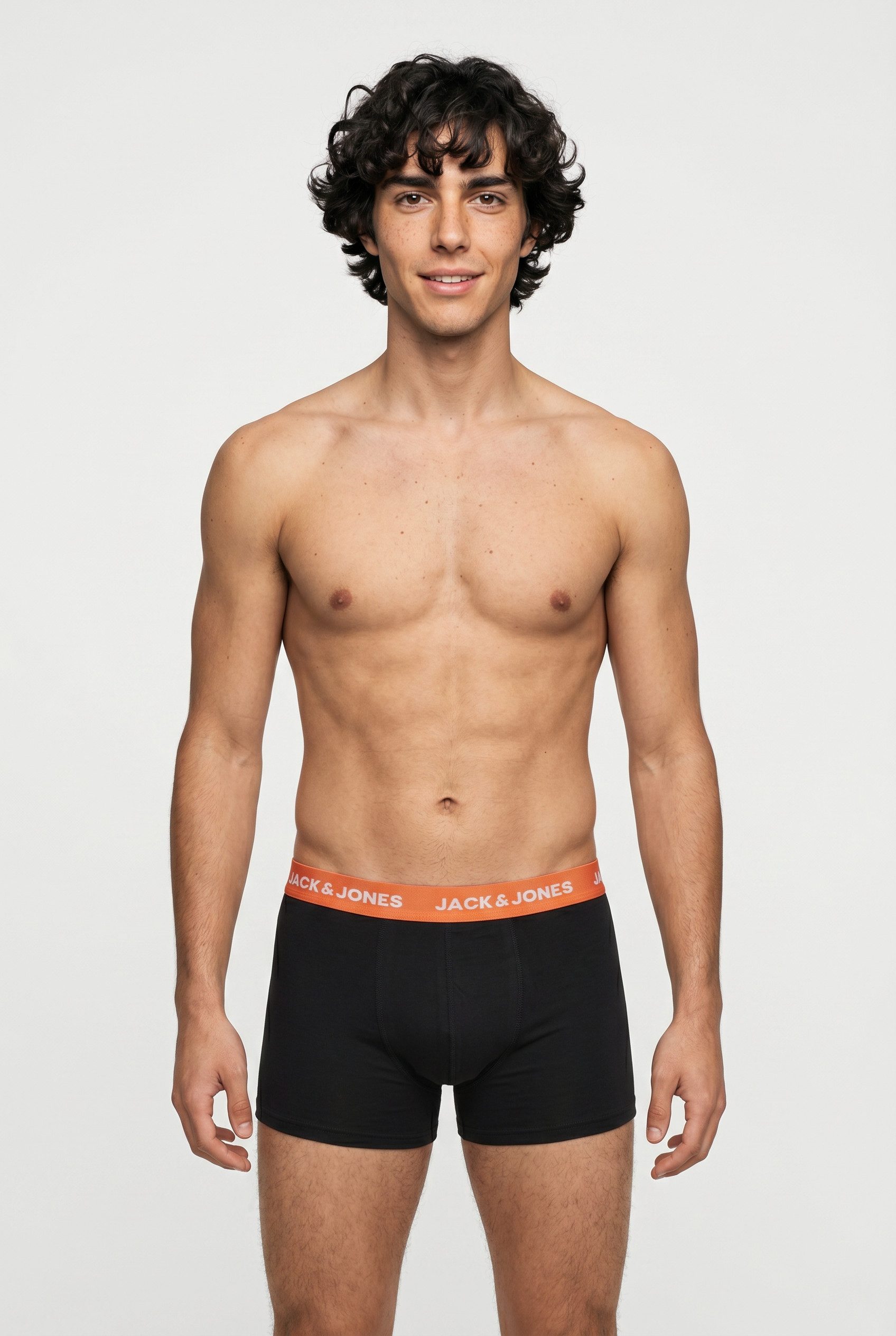 Jack & Jones Boxer JACHUEY im Fünferpack mit toniger Naht und elastischem Bund (Packung, 5-St., 5er-Pack) unifarben, modisch, eng anliegend, Baumwollmischung