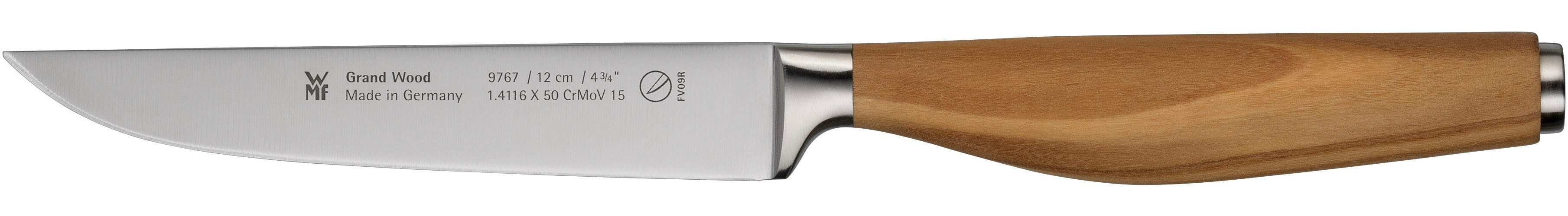 WMF Zubereitungsmesser Grand Wood, 12 cm, Olivenholzgriff, handgeschmiedeter Spezialklingenstahl