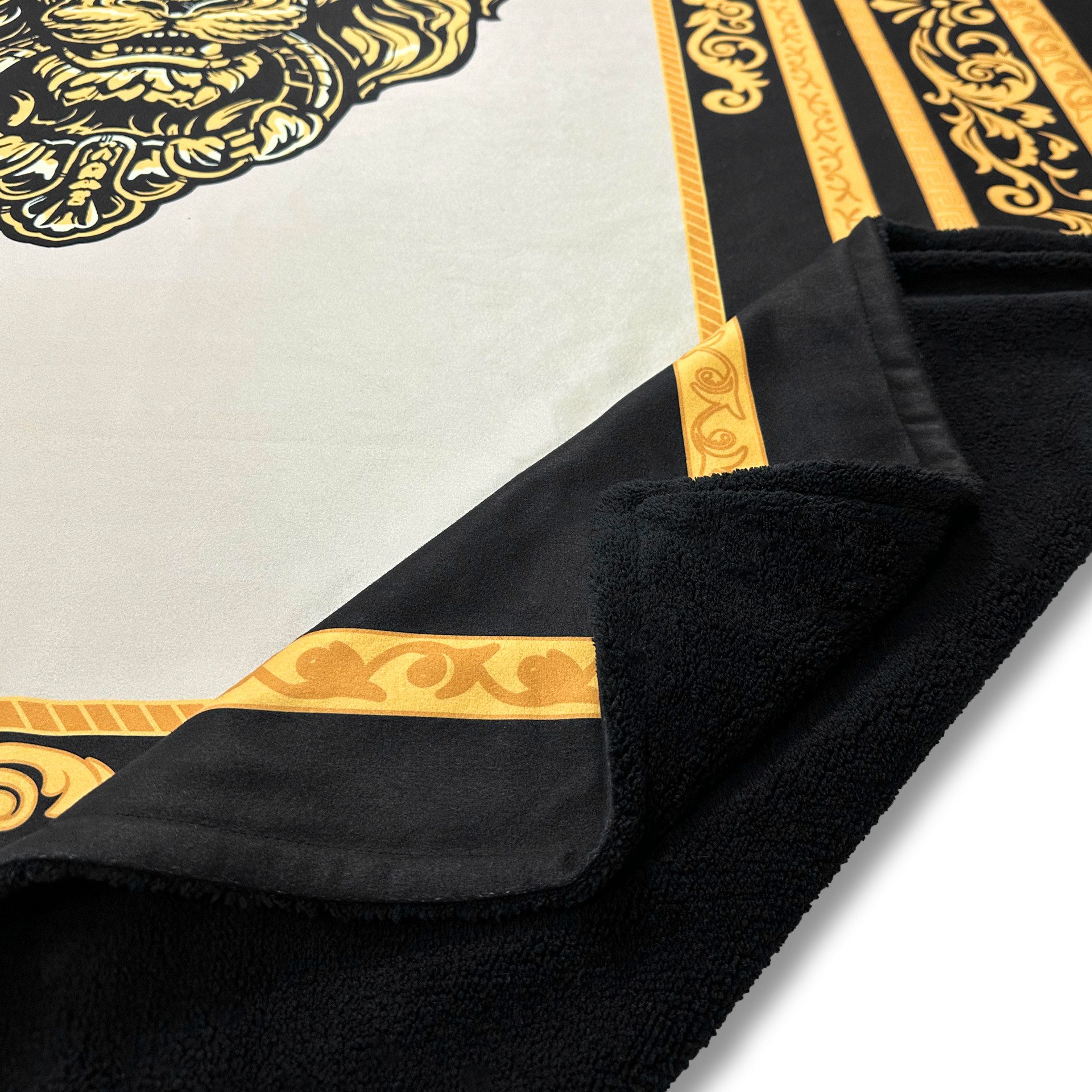 Wohndecke Kuscheldecke Fleecedecke Wohndecke Sherpa Decke mit Motiv schwarz günstig online kaufen