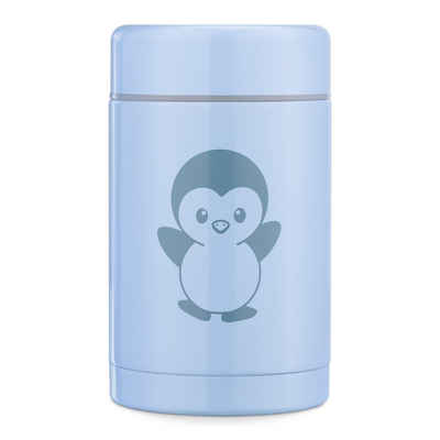 Navaris Thermoflasche Thermobehälter für Babybrei 500ml - auslaufsicher - blau