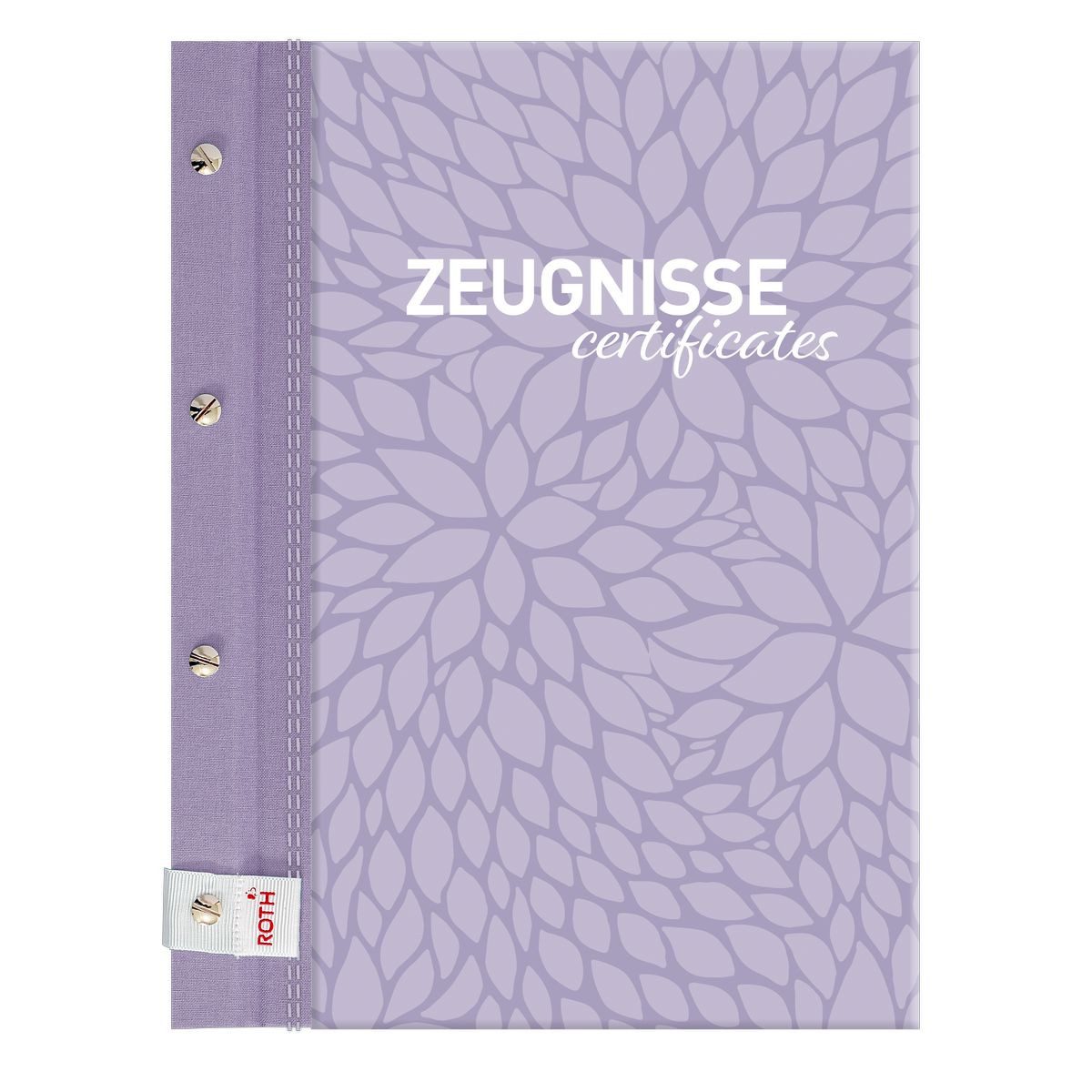 Roth Bankordner Roth Zeugnismappe Lila Paradise mit Buchschrauben DIN A4 12 Einlagen