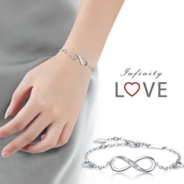 Fivejoy Bettelarmband Silberarmband Armband damen silber 925, Unendlich Liebe Ewigkeit (1-tlg), Frauenschmuck