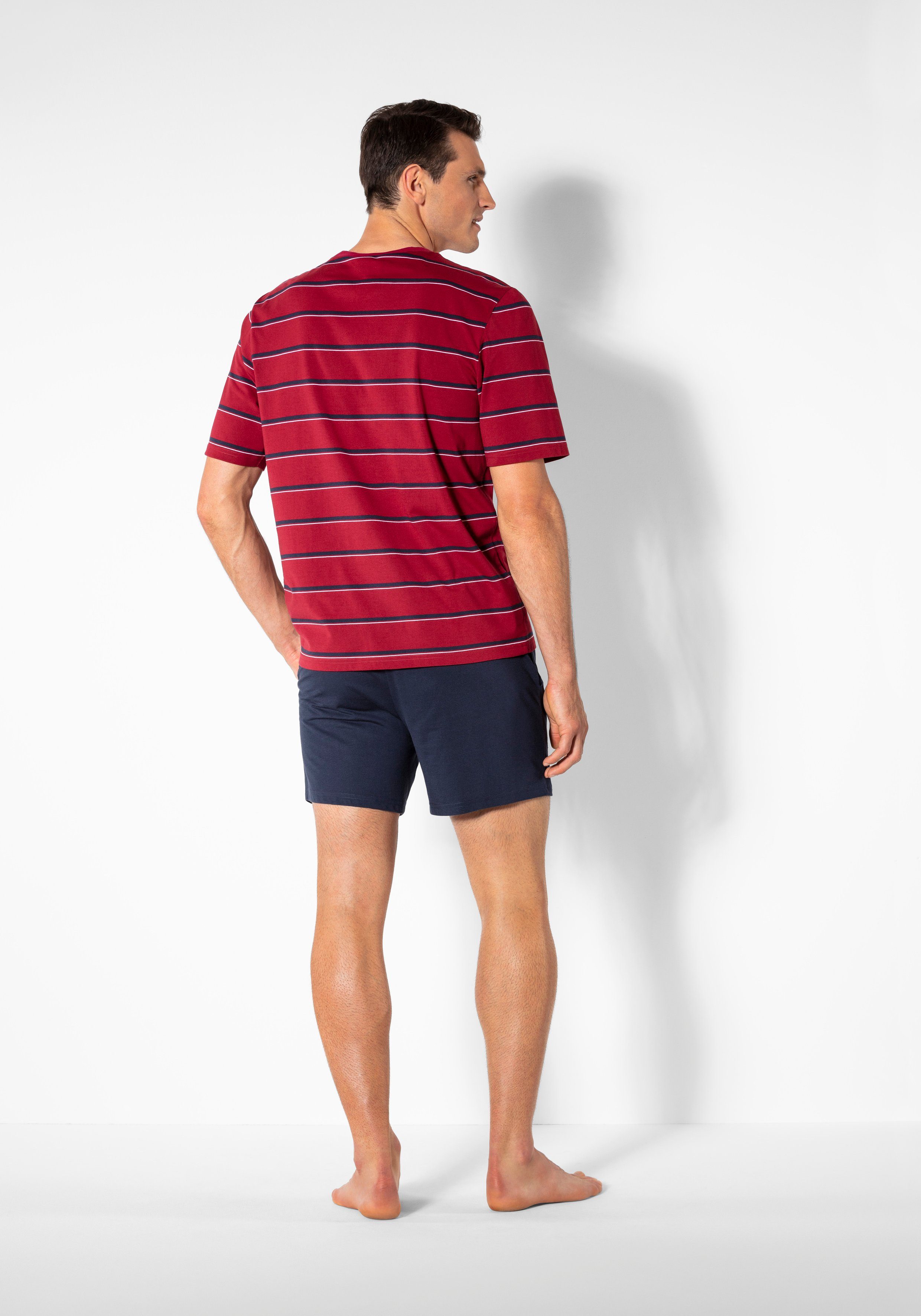 H.I.S Pyjama (2 tlg., 1 Stück) Schlafanzug mit garngefärbten Streifen