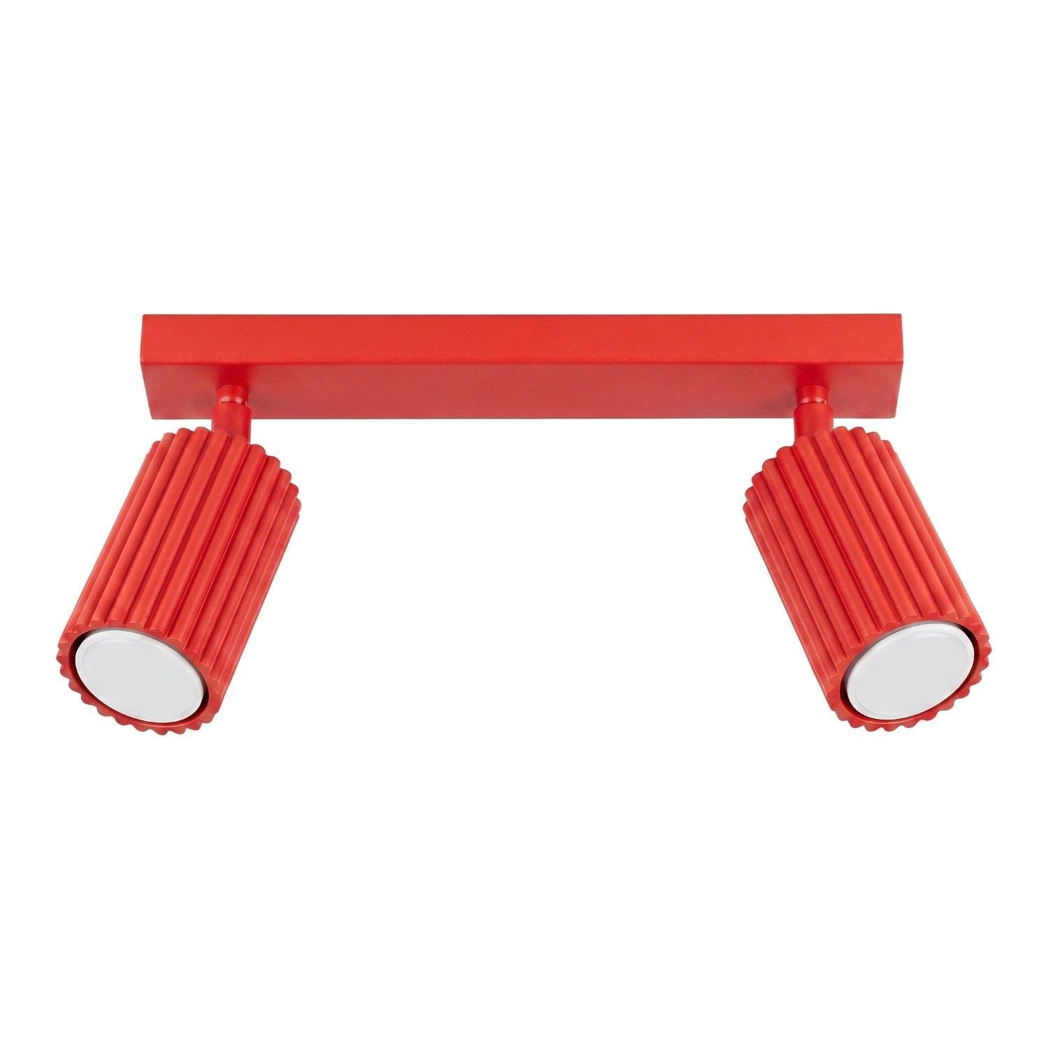 Licht-Erlebnisse Deckenstrahler BERTA, ohne Leuchtmittel, Aluminium GU10 verstellbar Rot länglich Modern