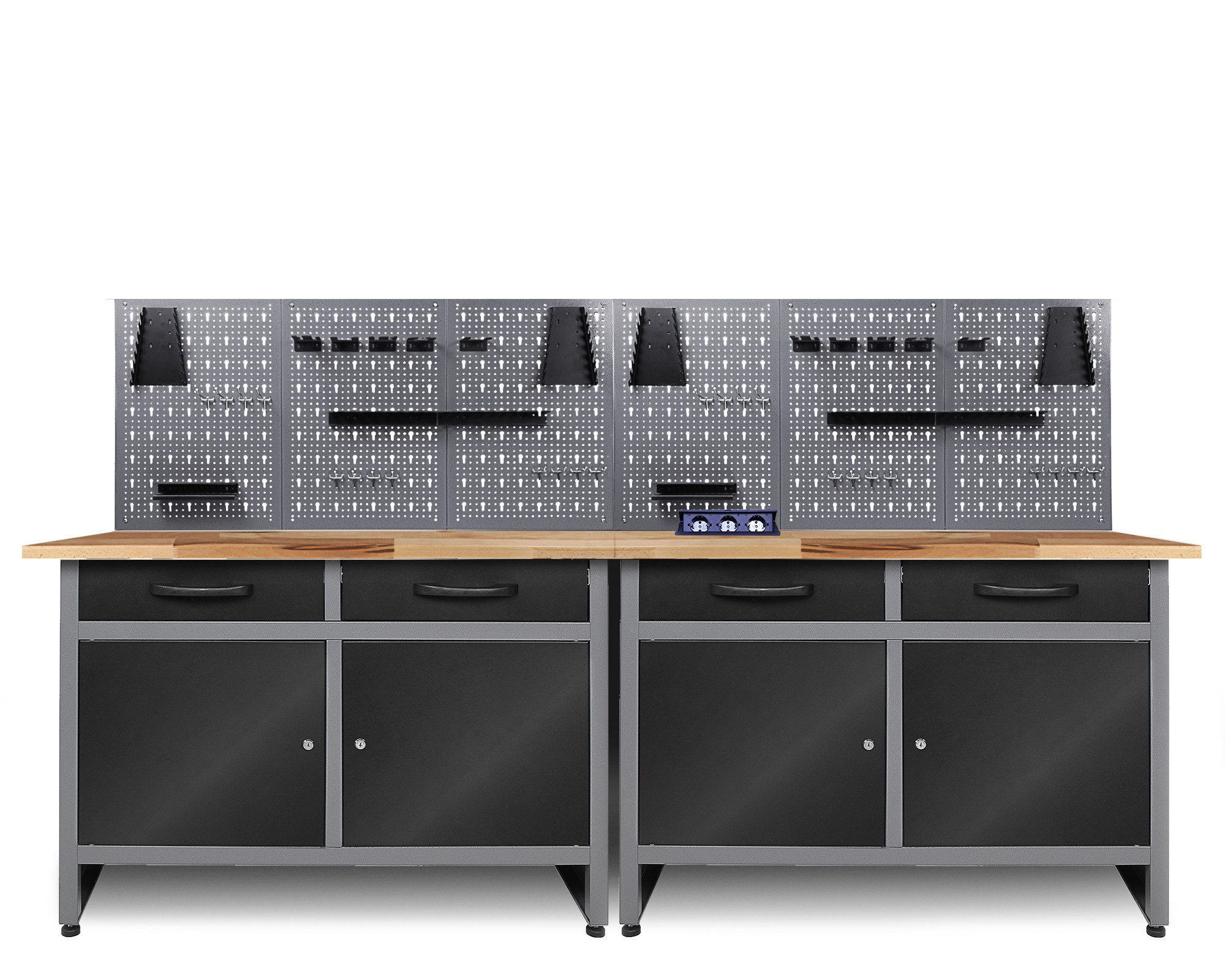 Werkstatt-Set Werkstatt Werner 240cm + 2 Lochwandsets