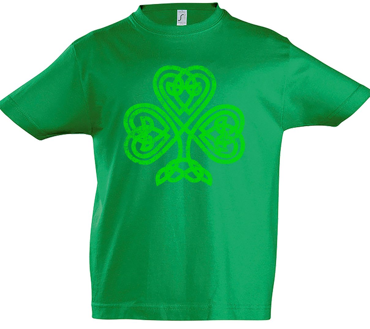 Print-Shirt Shamrock Irish Knot I Kinder T-Shirt Cloverleaf Irland Ireland