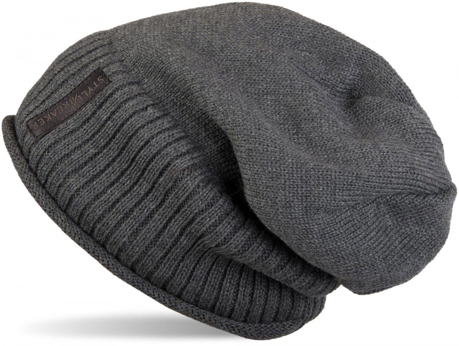 styleBREAKER Strickmütze (1-St) Feinstrick Beanie mit Teddyfleece