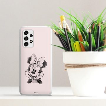 DeinDesign Handyhülle Minnie Mouse Offizielles Lizenzprodukt Disney Minnie Posing Sitting, Samsung Galaxy A33 5G Silikon Hülle Bumper Case Handy Schutzhülle
