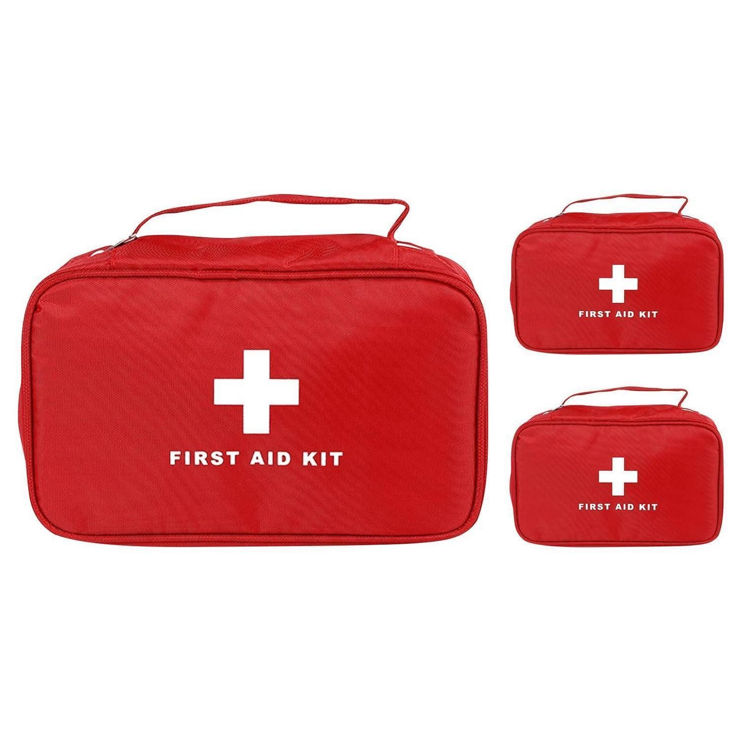 LuxusKollektion Erste-Hilfe-Koffer Erste-Hilfe-Tasche Rot, Polyester, Leer