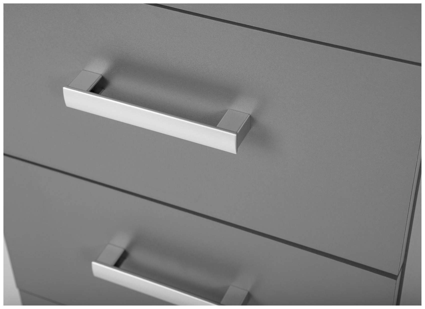 Inter Link Schubkastenkommode Schubladenkommode Kommode ELENZIO 4 Graphit Grau mit 4 Schubladen
