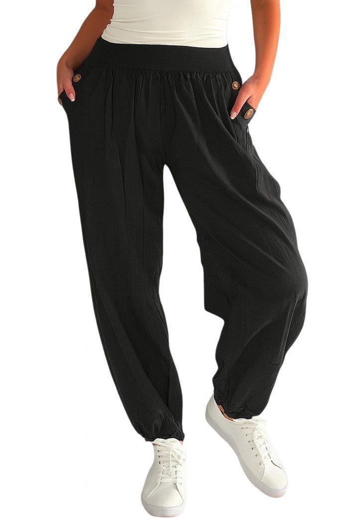 Mississhop Haremshose Damen Baumwolle Aladinhose Unifarbe Hose Sommerhose M günstig online kaufen