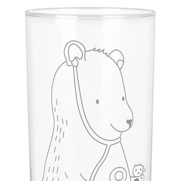 Mr. & Mrs. Panda Glas 200 ml Bär Arzt - Transparent - Geschenk, Glas, Wasserglas mit Gravur, Premium Glas, Stilvolle Gravur