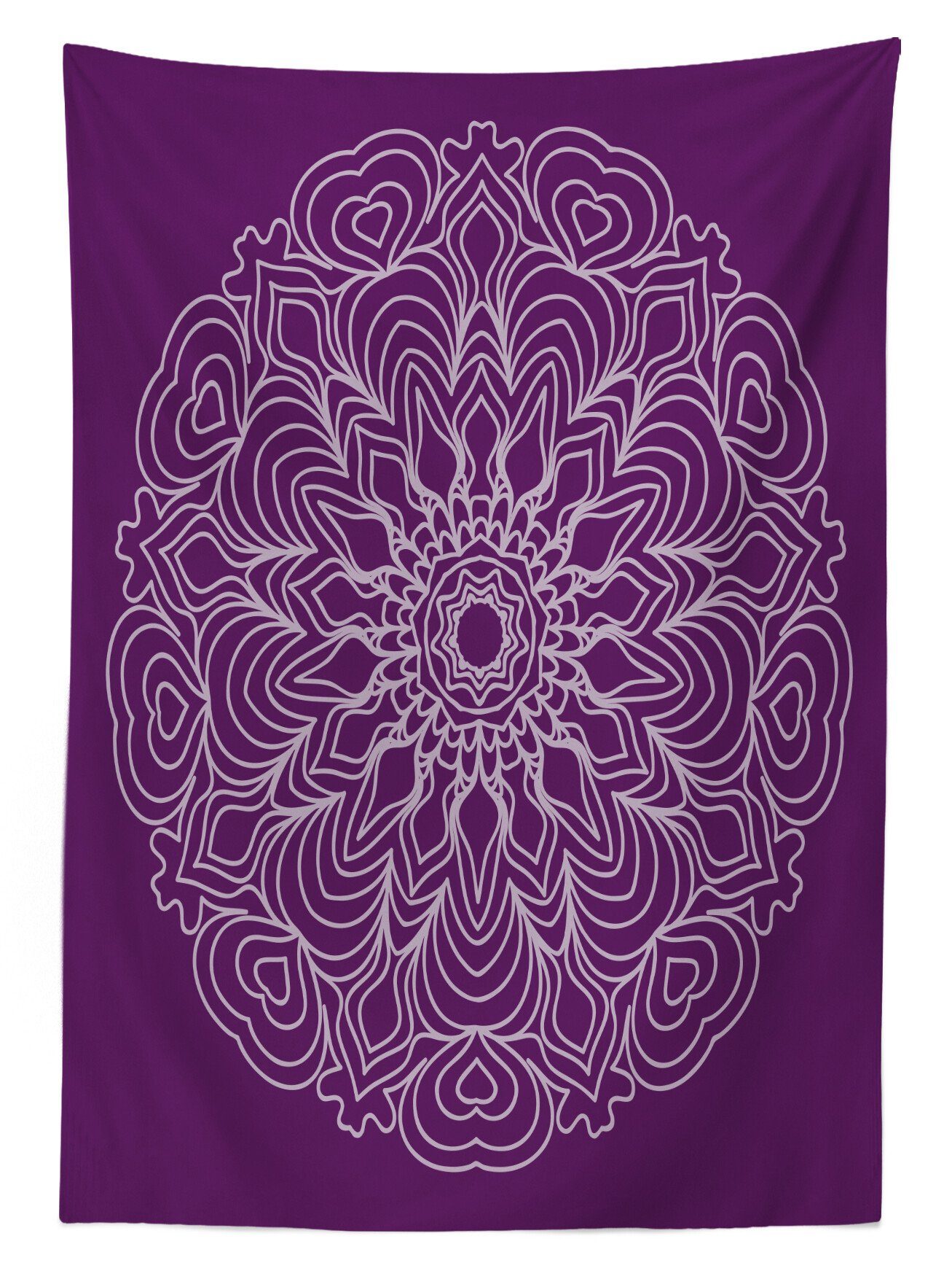 Abakuhaus Tischdecke Außen Bereich abstrakte Farben, Kurven den Klare Farbfest geeignet Mandala Waschbar lila Für