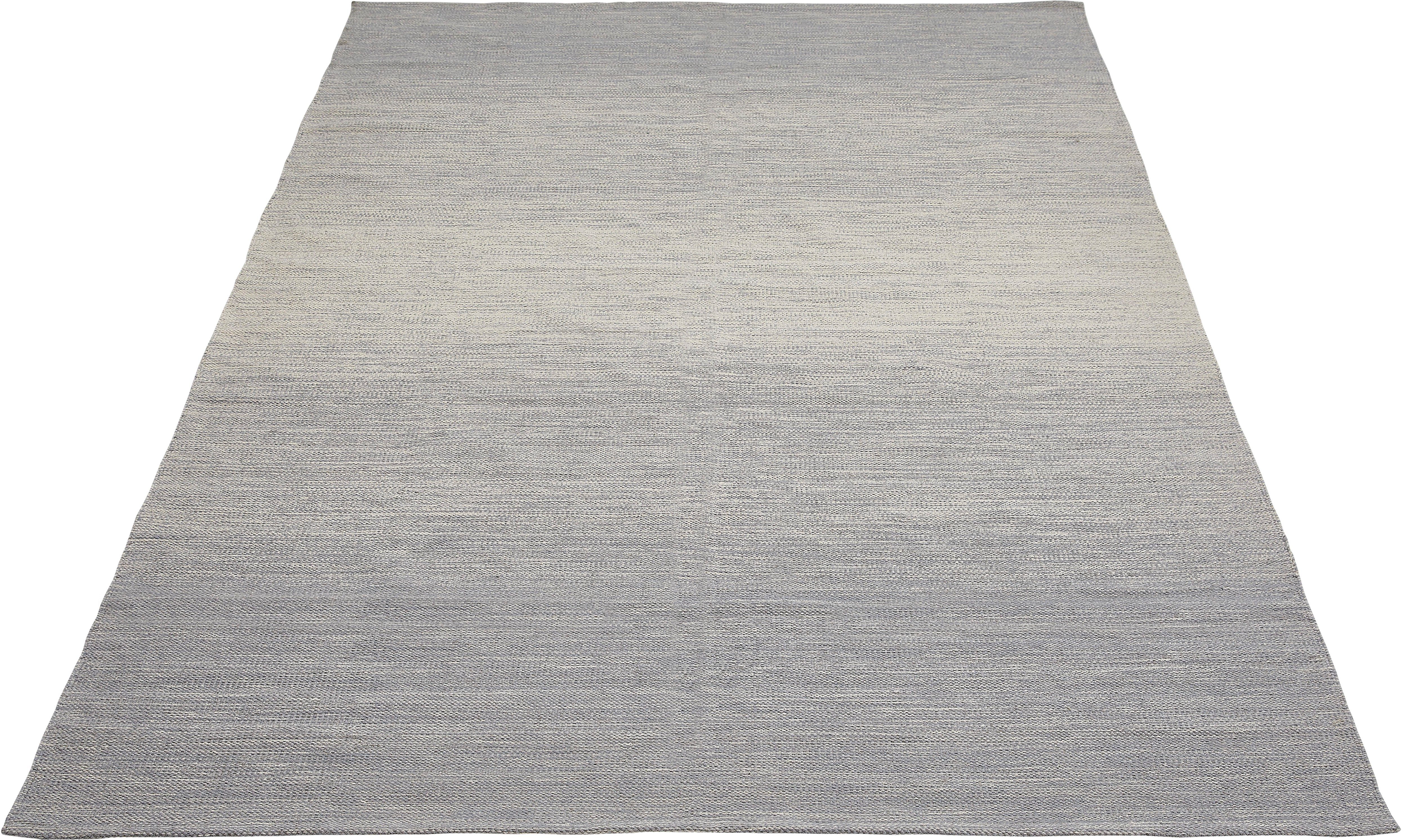 Teppich Opland, Andiamo, rechteckig, Höhe: 8 mm, meliert, mit Farbverlauf, reine Baumwolle grau