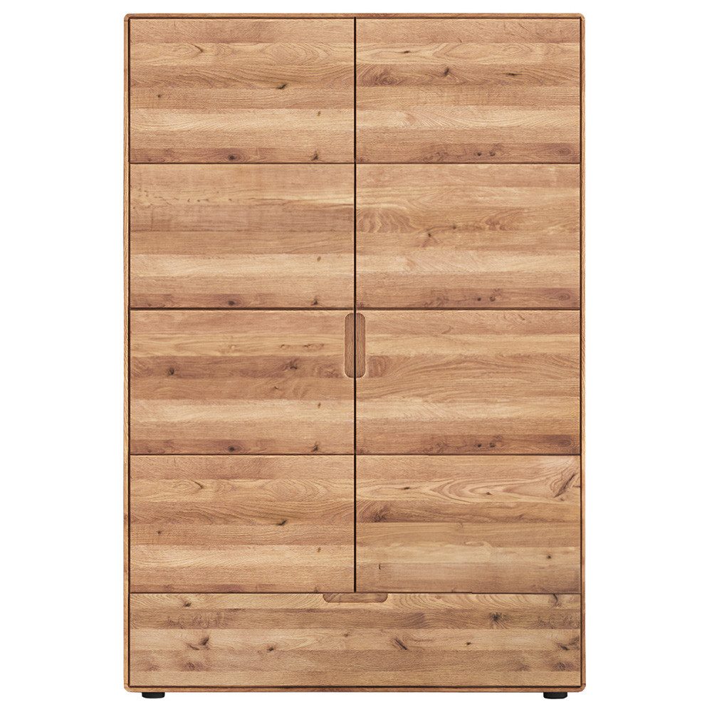 Lomadox Highboard KALAMANTA-69, in massiver Eiche mit 2 Türen und 1 Schublade