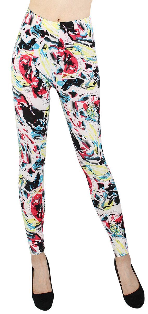 dy_mode Леггинсы Bequeme High Waist Леггинсы Damen Yogahose Fitnessleggings Geblümt High Waist