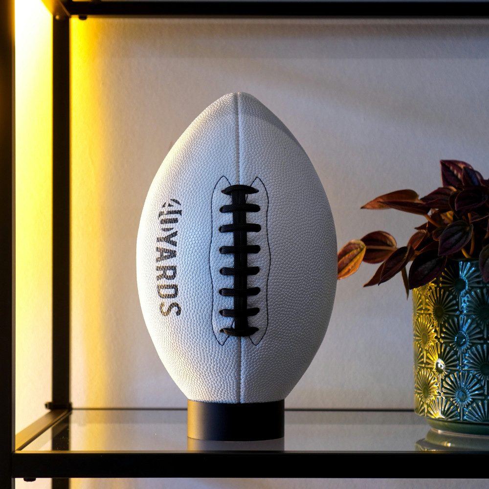 40YARDS Basketballständer American Football Standring – Massiver Metall-Ringständer, in mattschwarz mit 45°-Innenkanten für sicheren Halt
