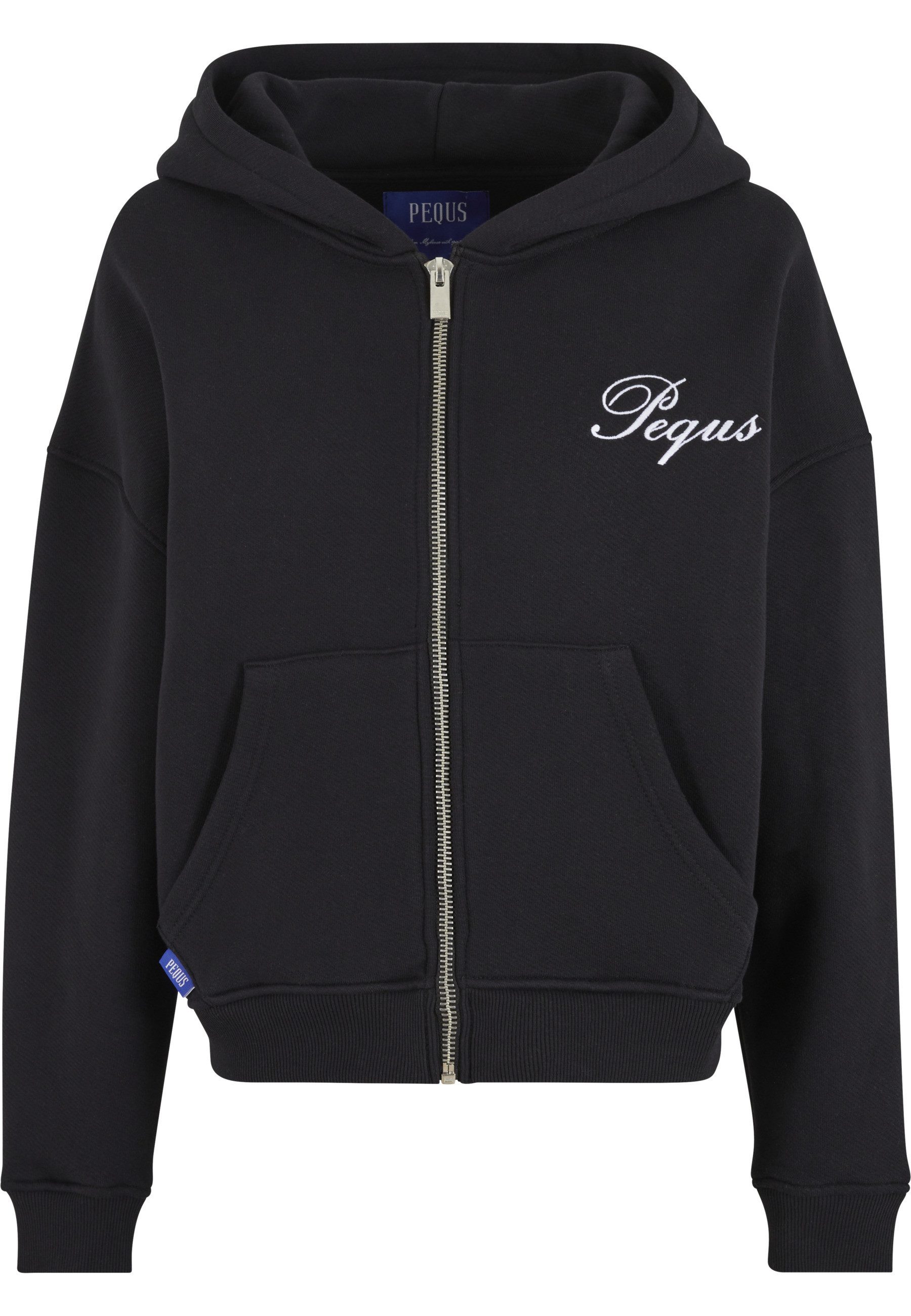 PEQUS Kapuzensweatshirt PEQUS PEQUS Cropped Handwritten Logo Zip Hoodie