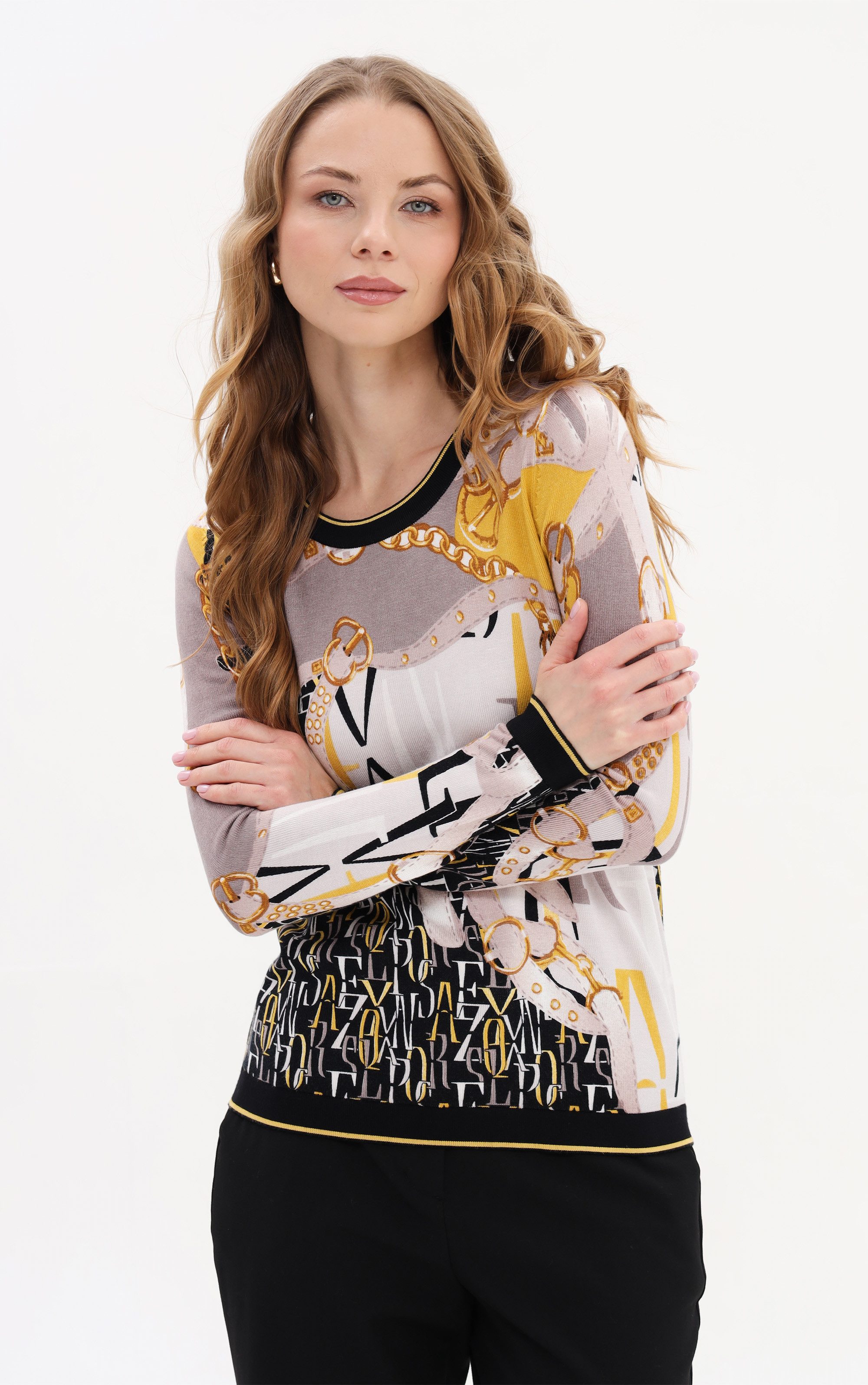 Passioni Strickpullover aus Strick im Mustermix