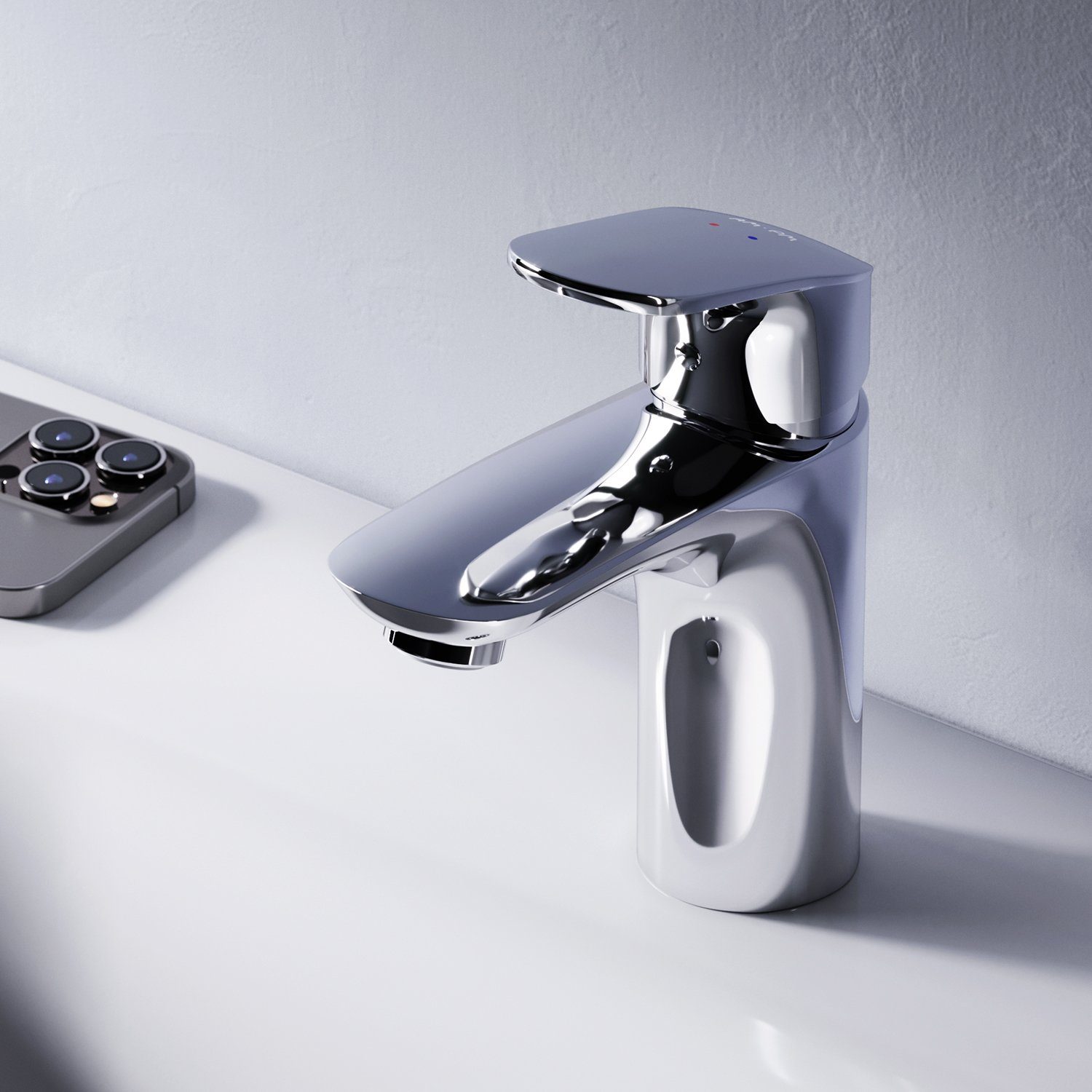 Waschbecken Bad 2 AM.PM Waschbeckenarmatur Badarmatur Auslaufhöhen, (mit Like Mischbatterie) Badezimmer Mischbatterie Waschtisch Waschtischarmatur Wasserhahn