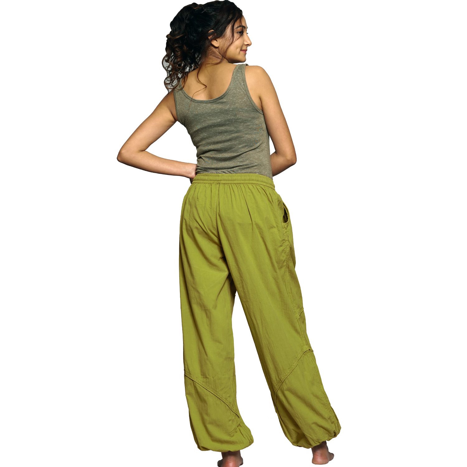 Fitness Schlupfhose mit & Damen für Yoga Lemon (1-tlg) Triangle elastischem SIMANDRA Bund Haremshose