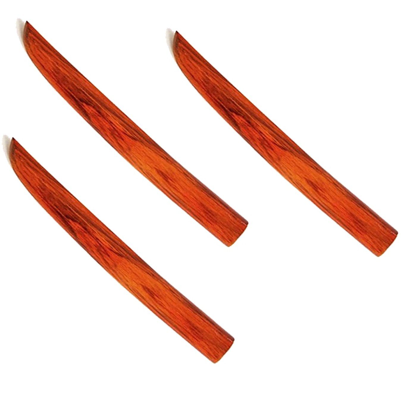 Holzschwert 3er Set Tanto Holzmesser Messer Holz Training SV stumpf Übungsmesser