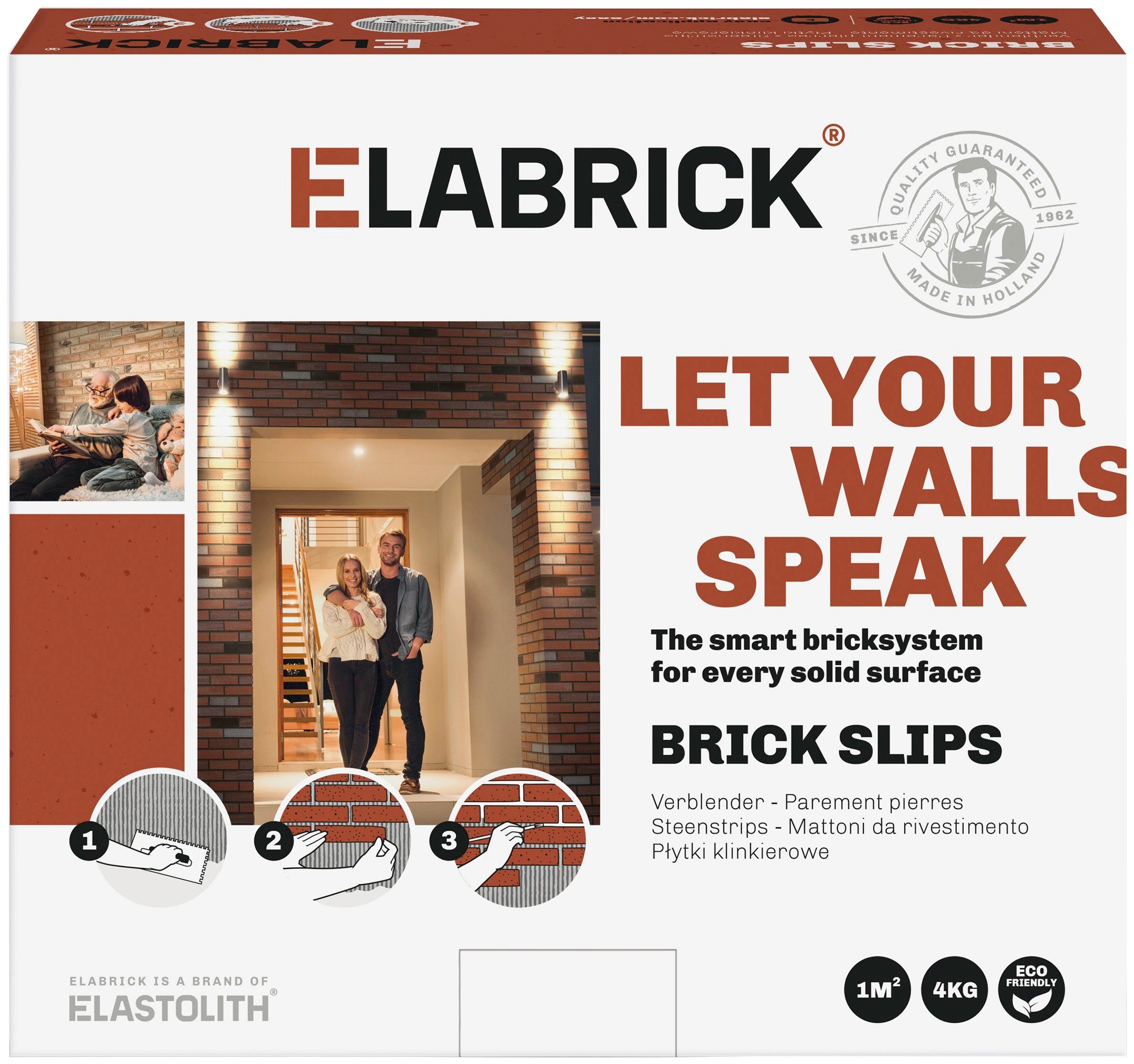 Außen- BxL: Elabrick m² 24x7,1 Nebraska, cm, Innenbereich, grau, 1 und Verblender für