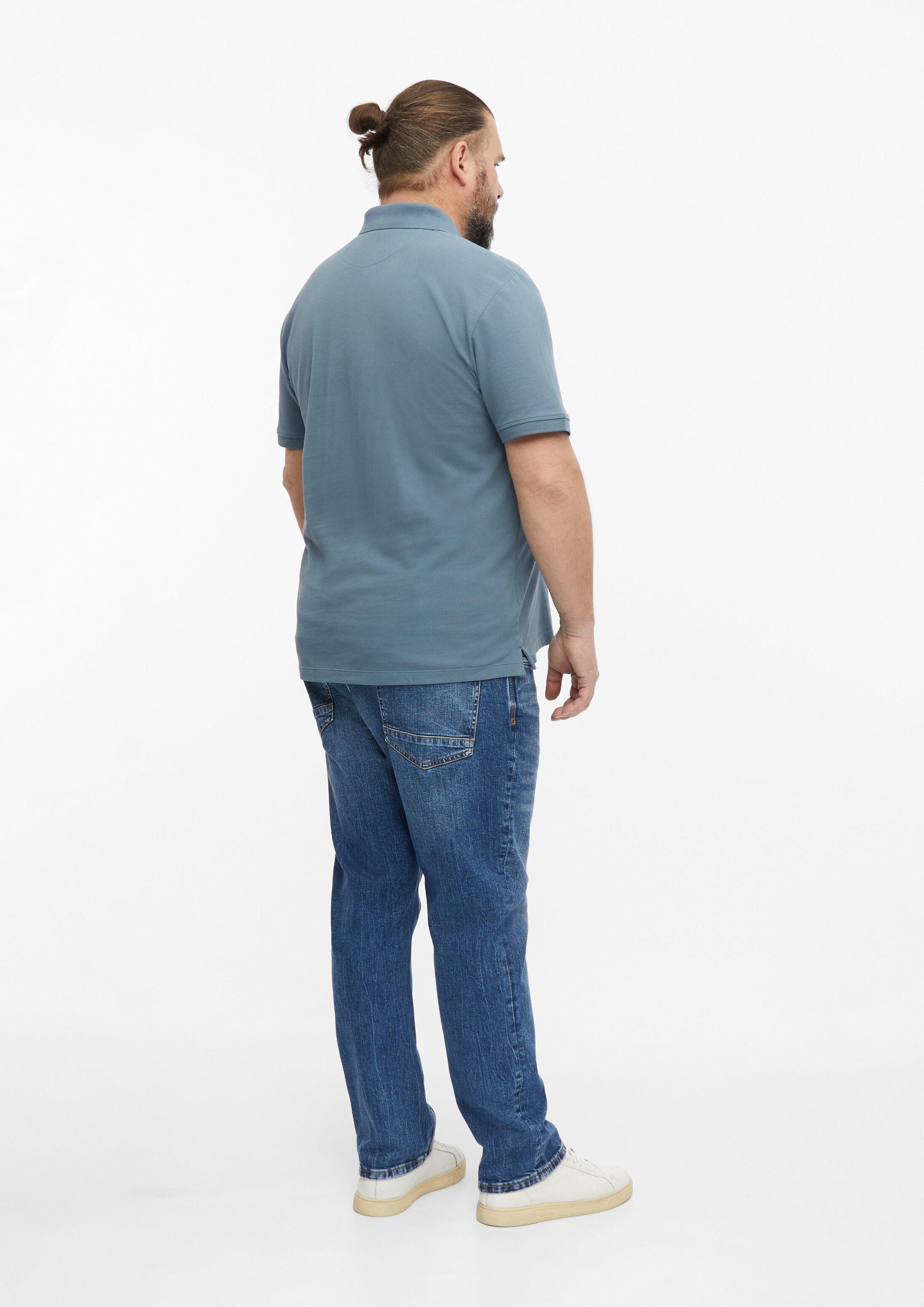 s.Oliver Kurzarmshirt Polo-Shirt Poloshirt aus Baumwollpiqué