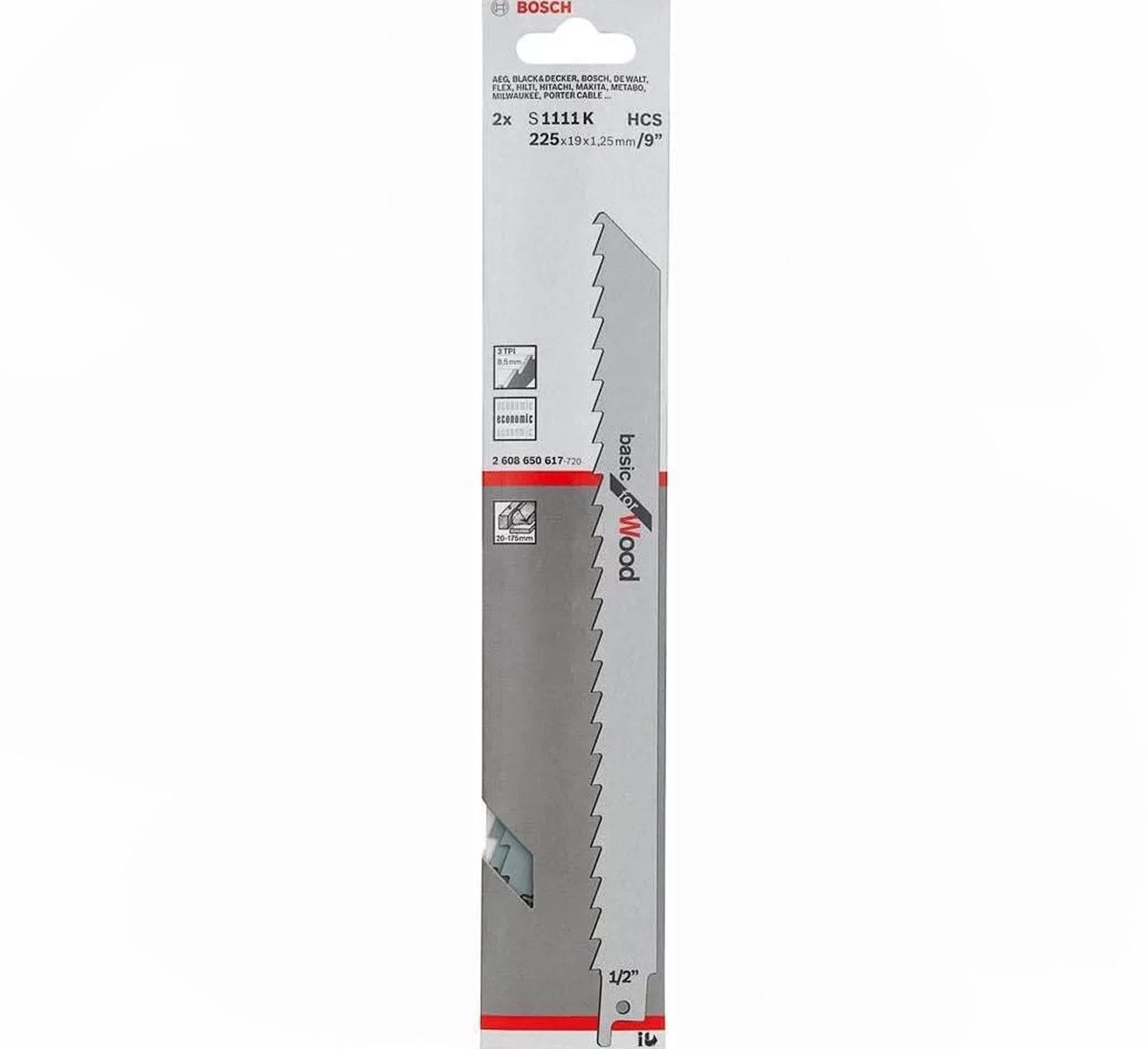 Säbelsägeblatt Bosch S1111K Basic for Wood Säbelsägeblatt - 2er-Pack