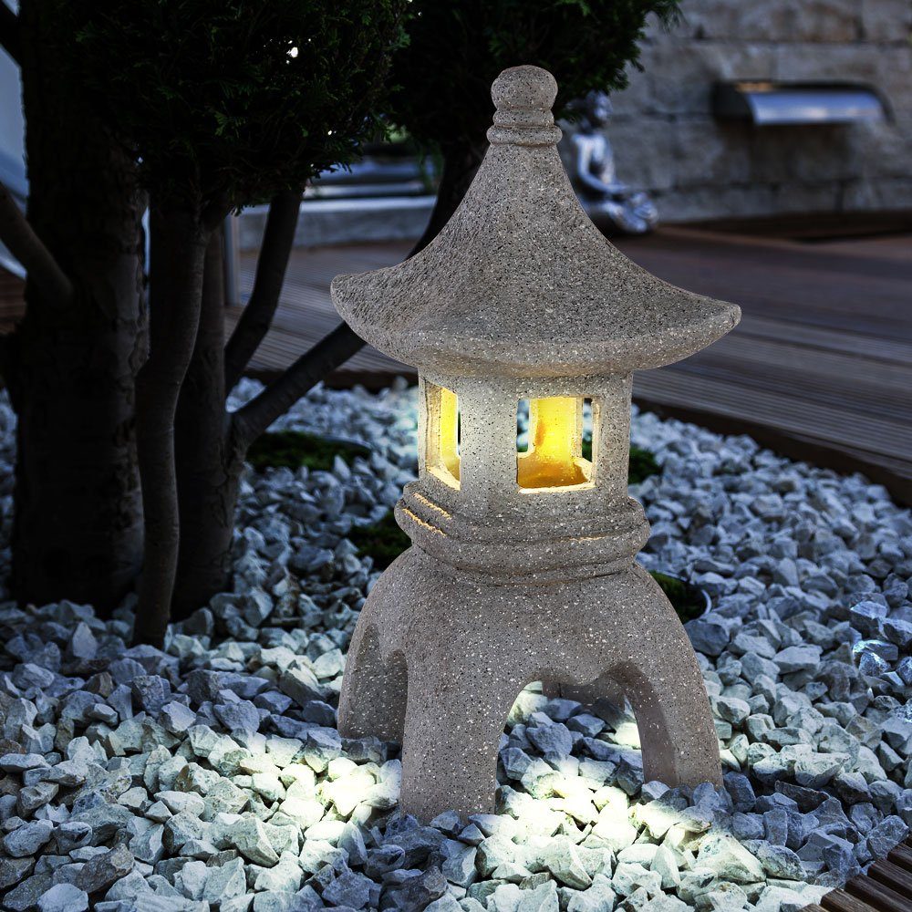 Gartenleuchte, Pagode Gartendeko Solarlicht Figuren