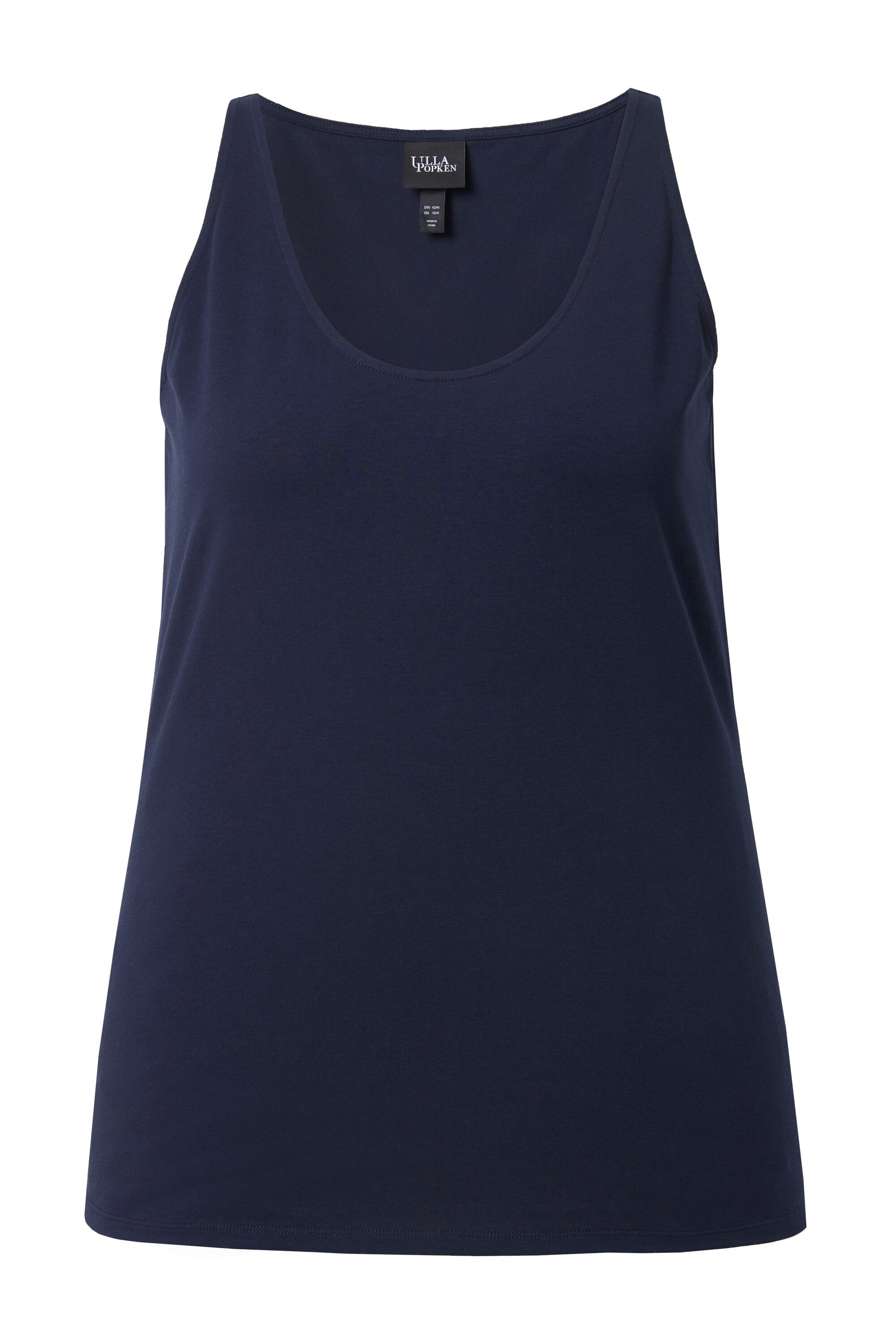 Ulla Popken Longtop Unterziehtop Slim Rundhalsausschnitt ärmellos günstig online kaufen